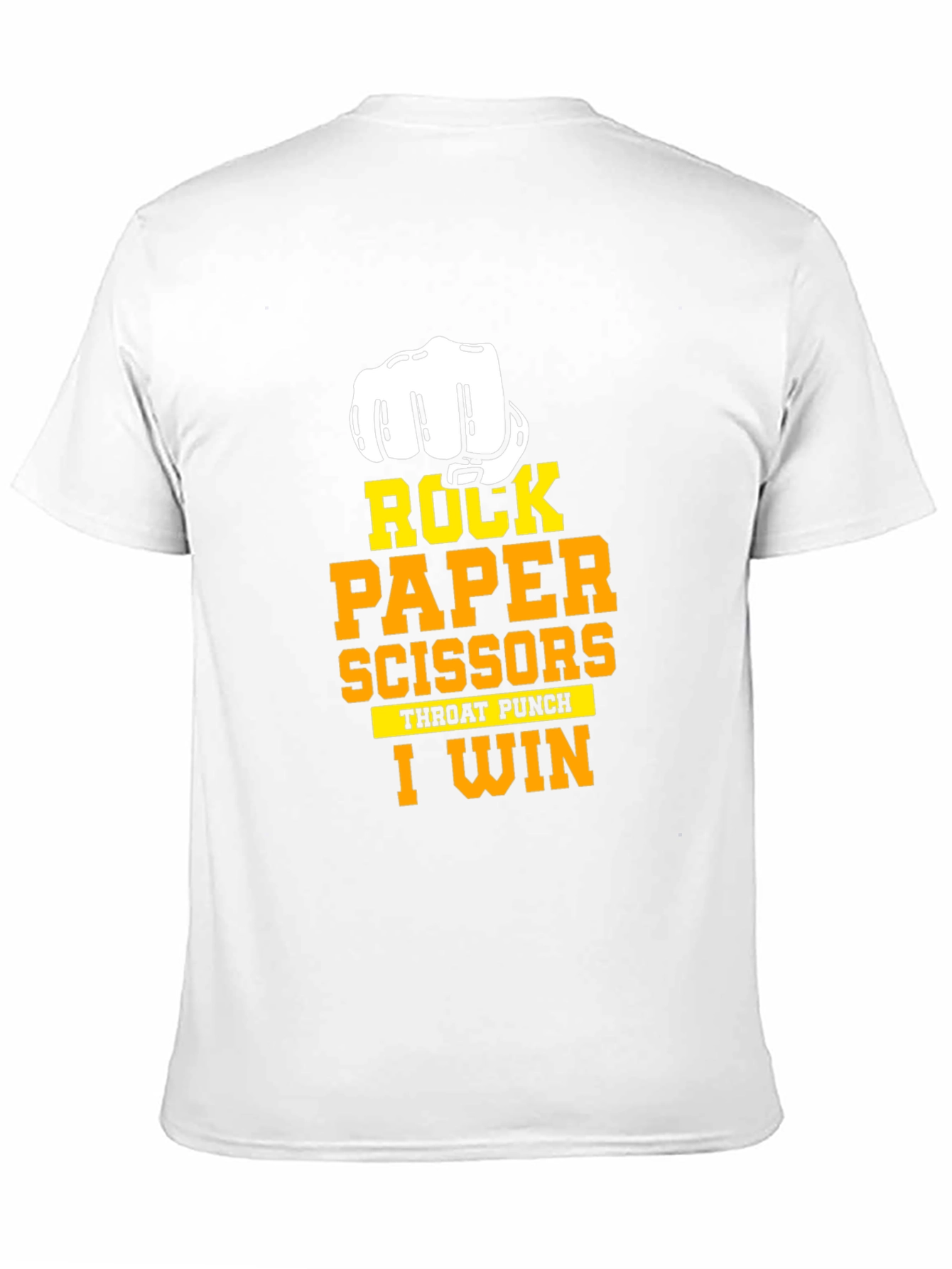 Black Rock Paper Scissors I Win Black T-Shirt view 11
