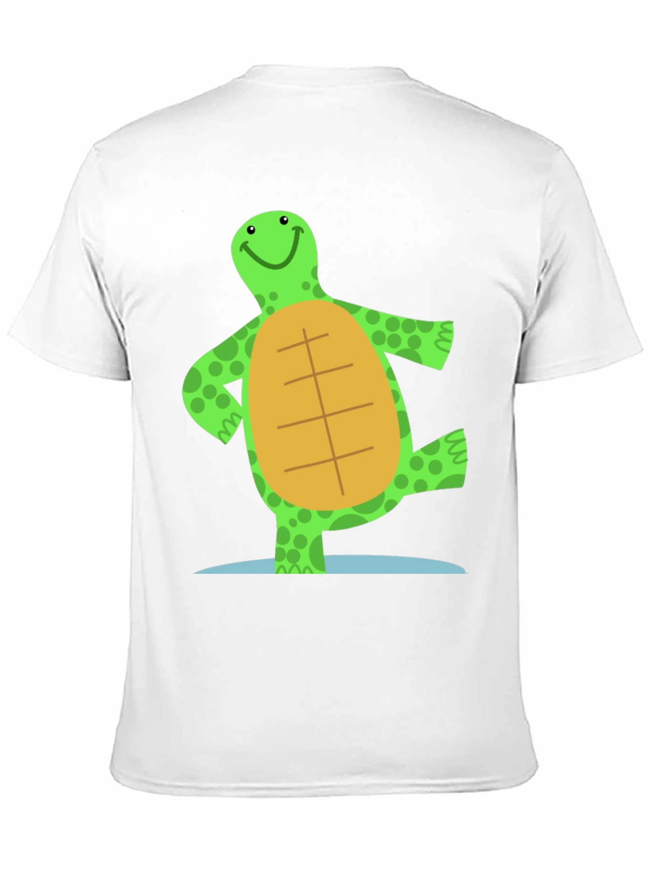 Black Cheerful Turtle Graphic Tee - Black Cotton Blend view 11