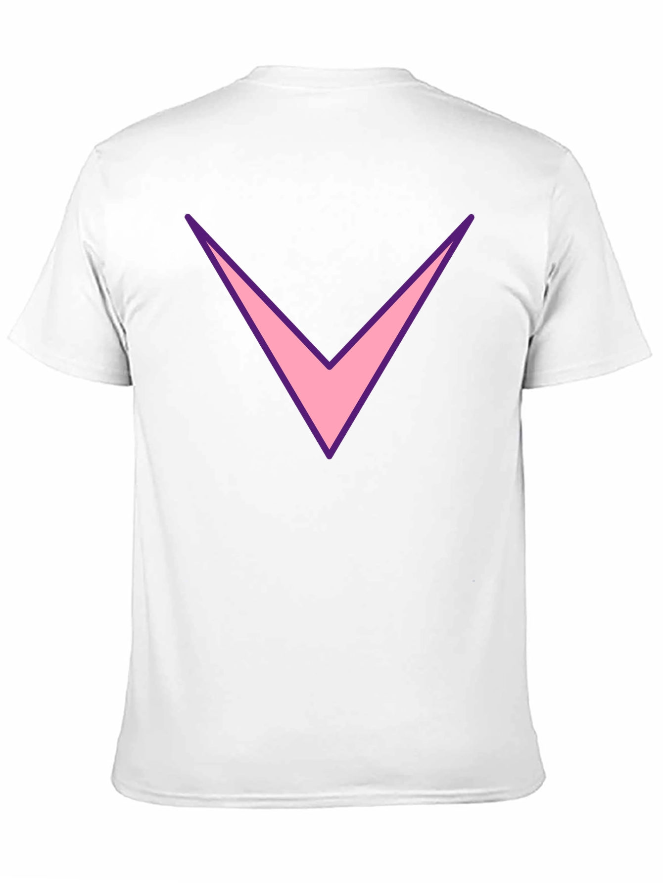 Black Men's Black T-Shirt with Pink Chevron Design view 11