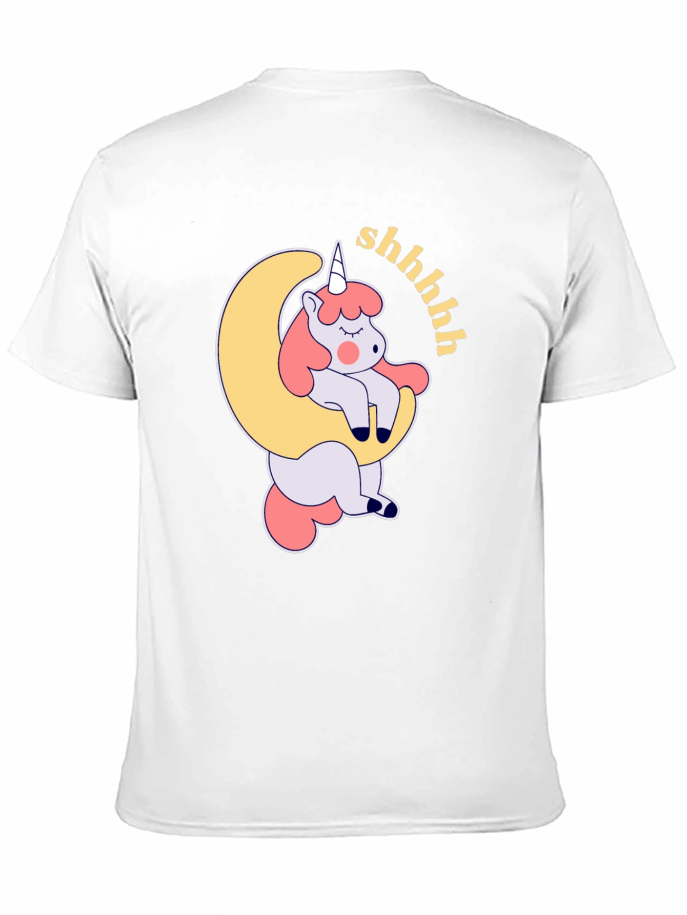 Black Sleepy Unicorn Moon Graphic T-Shirt view 11