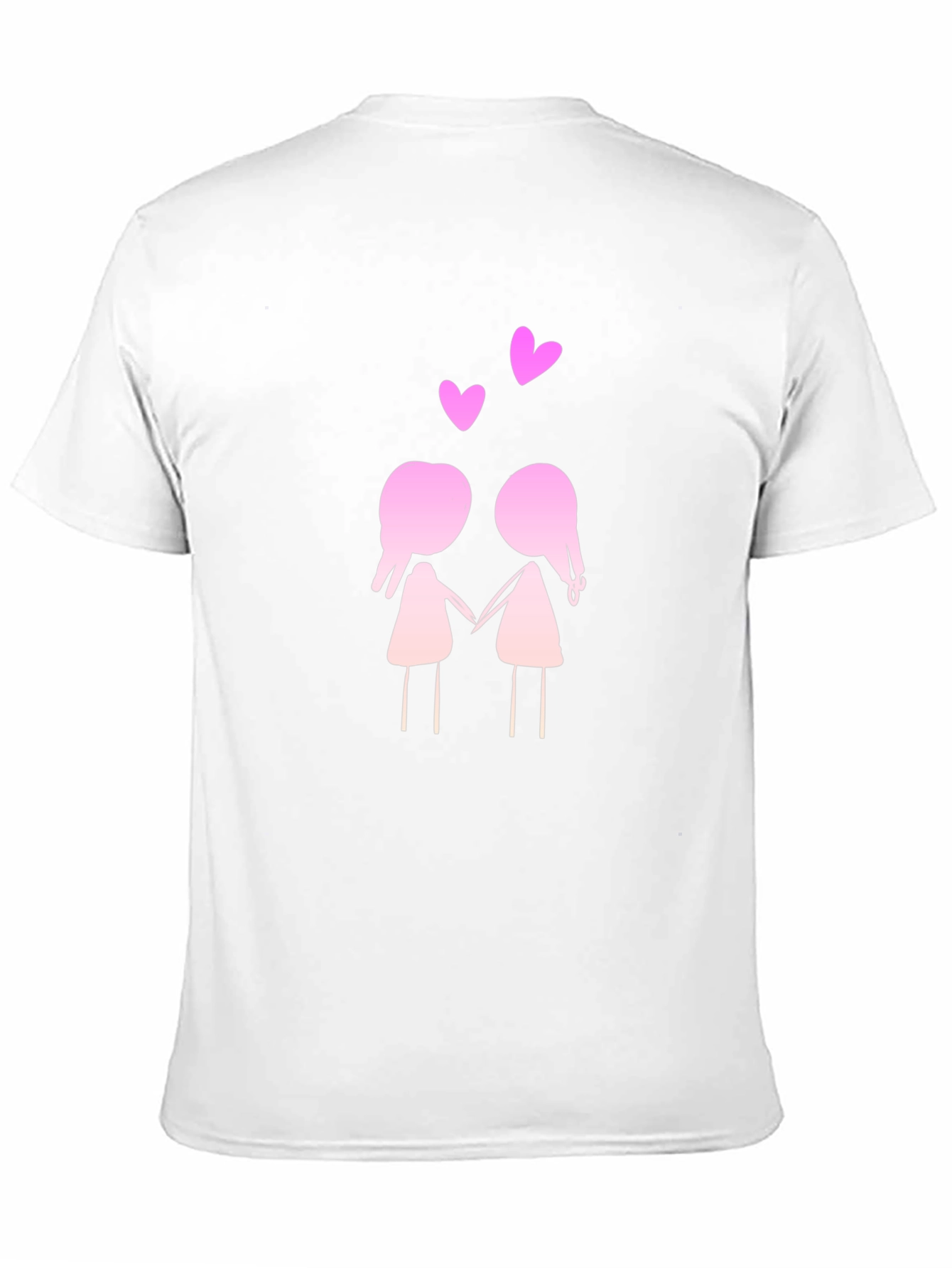 Black Cute Cartoon Couple T-Shirt view 11