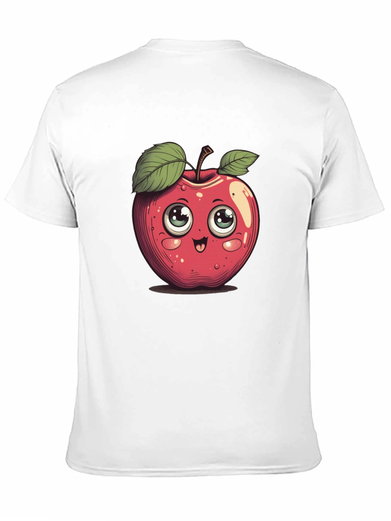 Cute Cartoon Apple Graphic Tee - 11