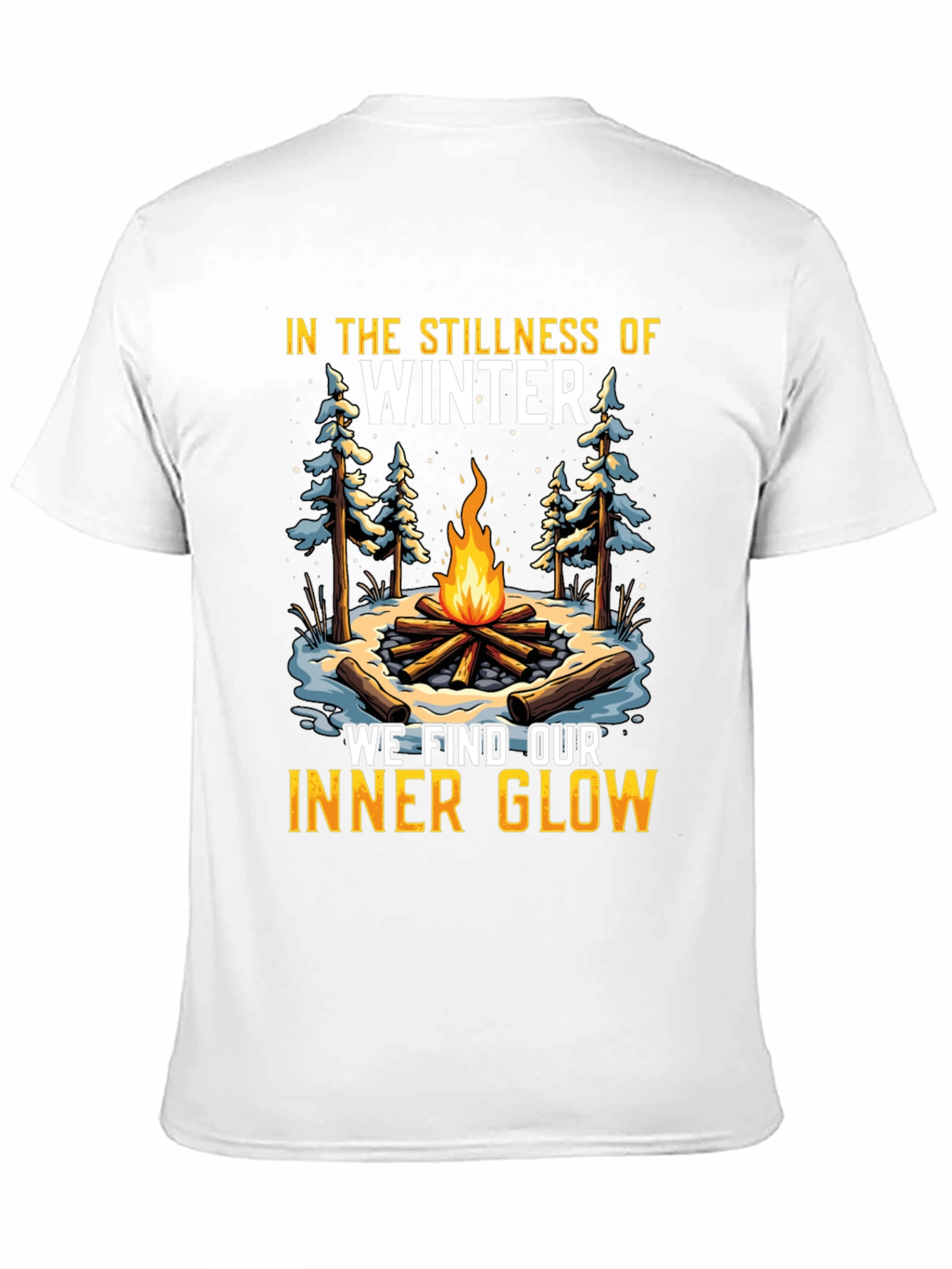 Black Winter Campfire Graphic Tee view 11