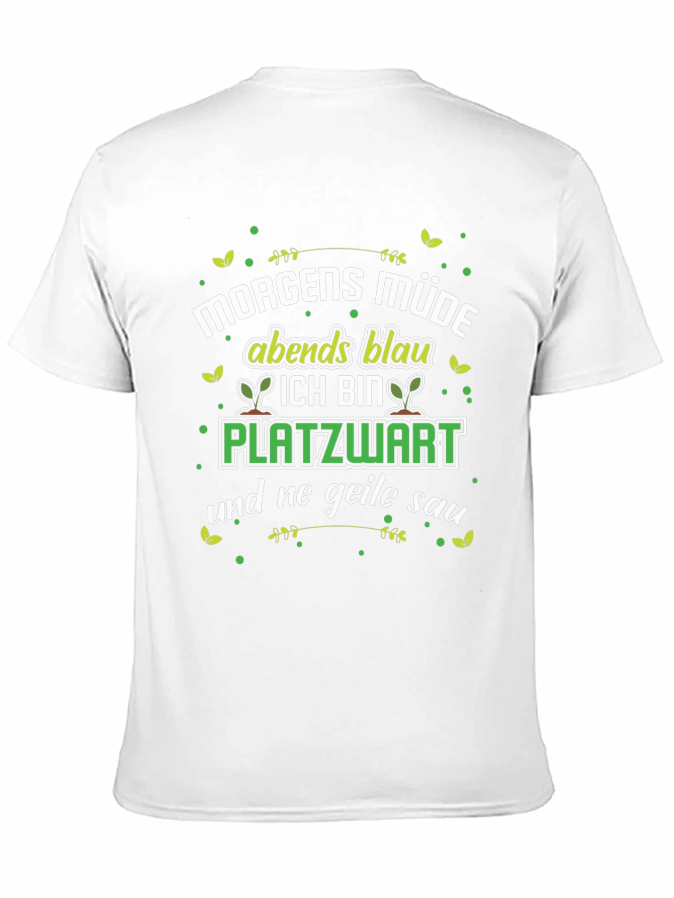 Black Morgens Müde Platzwart Funny T-Shirt view 11