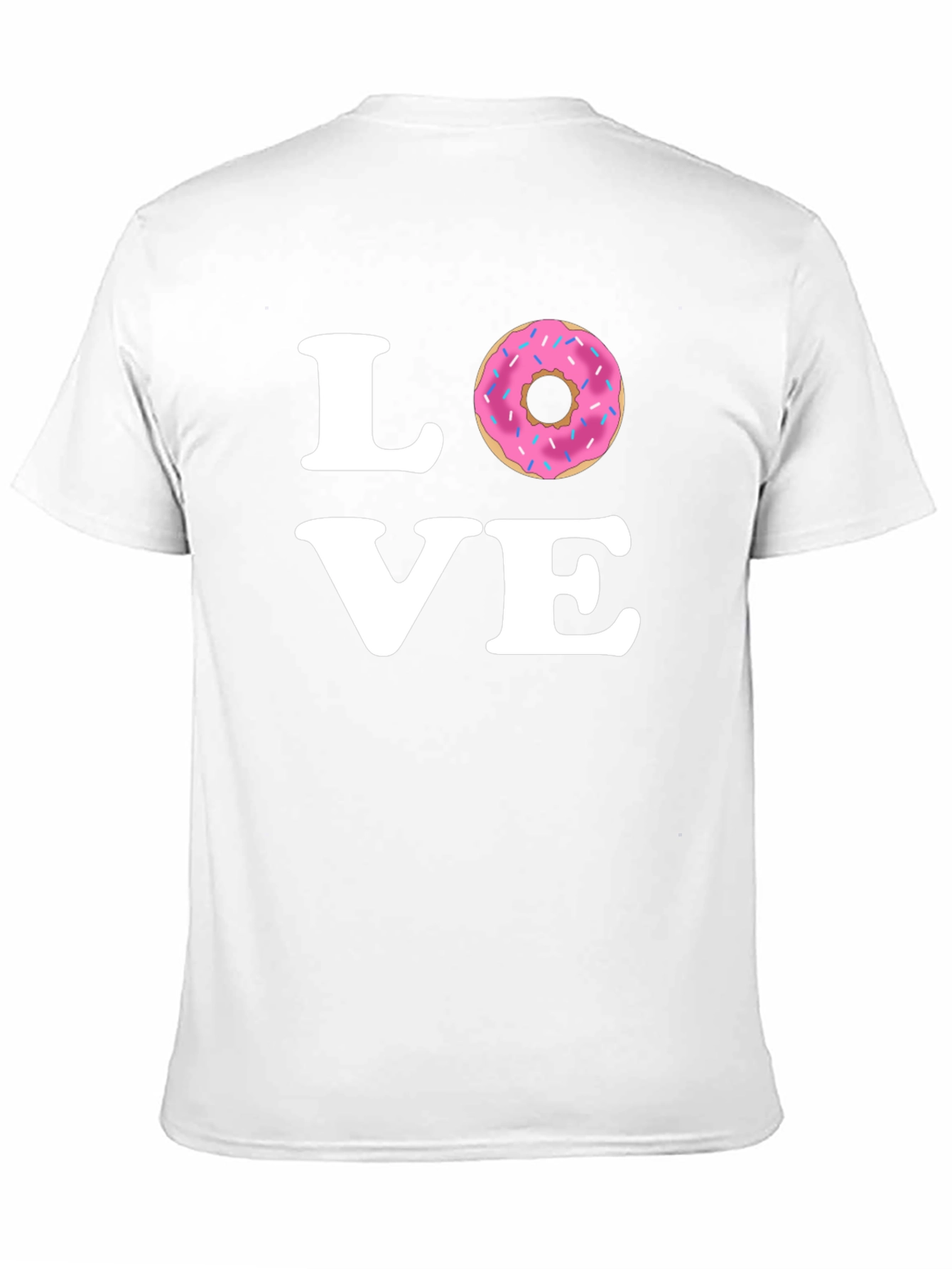 Black Love Donut Graphic Tee - Black Cotton T-Shirt view 11
