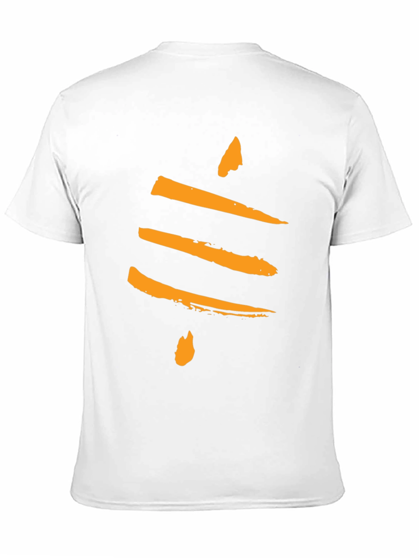 Black Abstract Brushstroke Design Black T-Shirt view 11