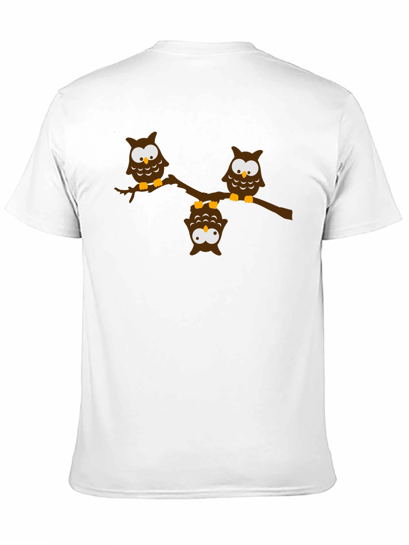 Black Owl Branch Graphic Tee - Unisex Black T-Shirt view 11