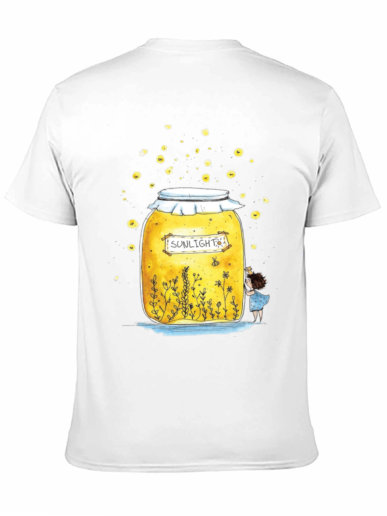 Black Sunlight Jar Graphic T-Shirt - Whimsical Black Tee view 11