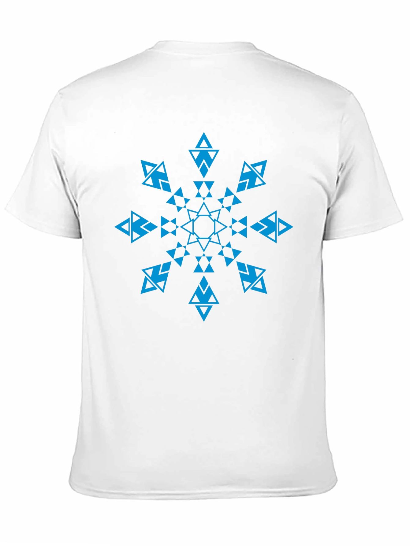 Black Geometric Snowflake Graphic T-Shirt view 11