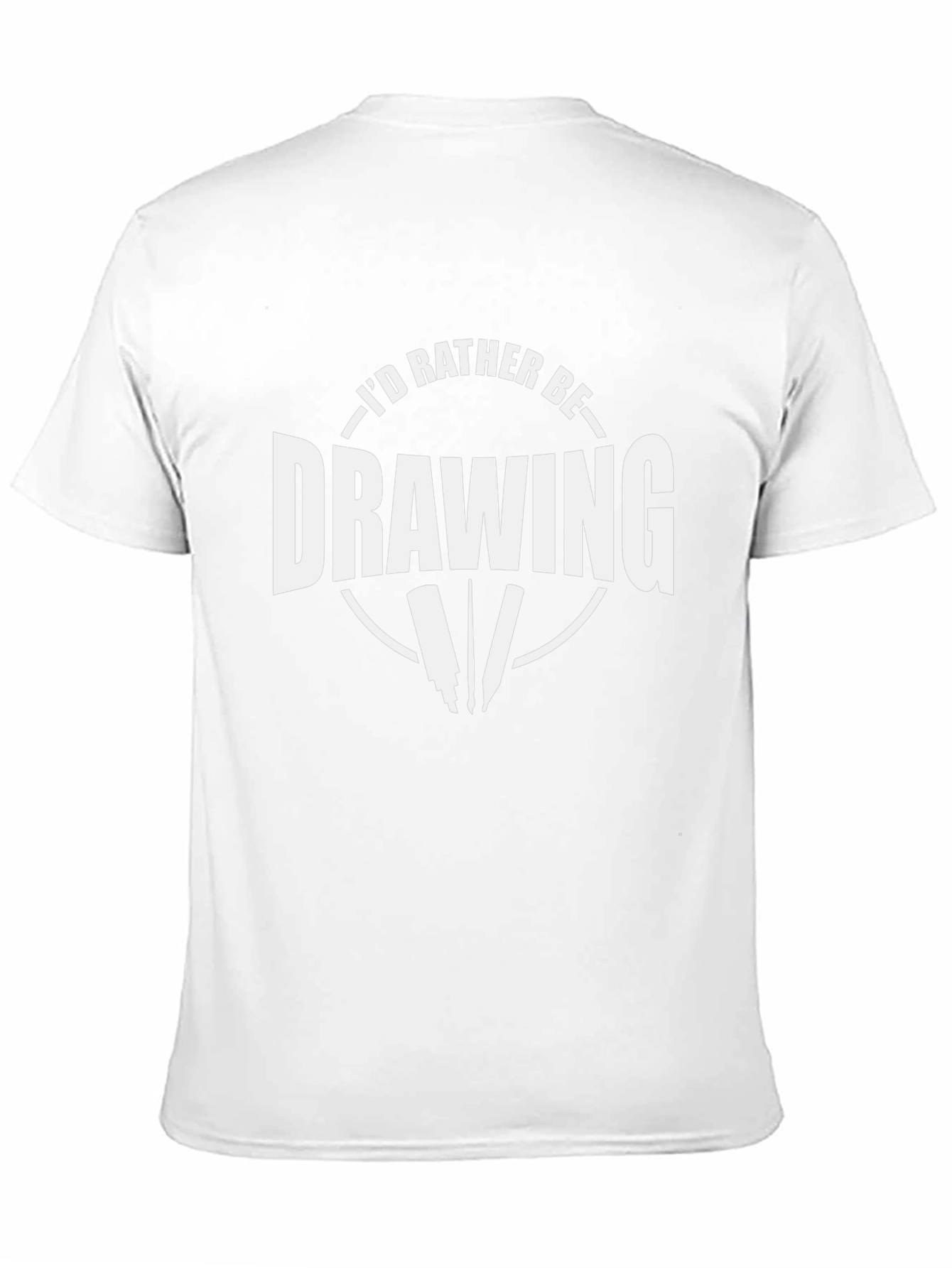Black I'd Rather Be Drawing T-Shirt | Artist Tee view 11