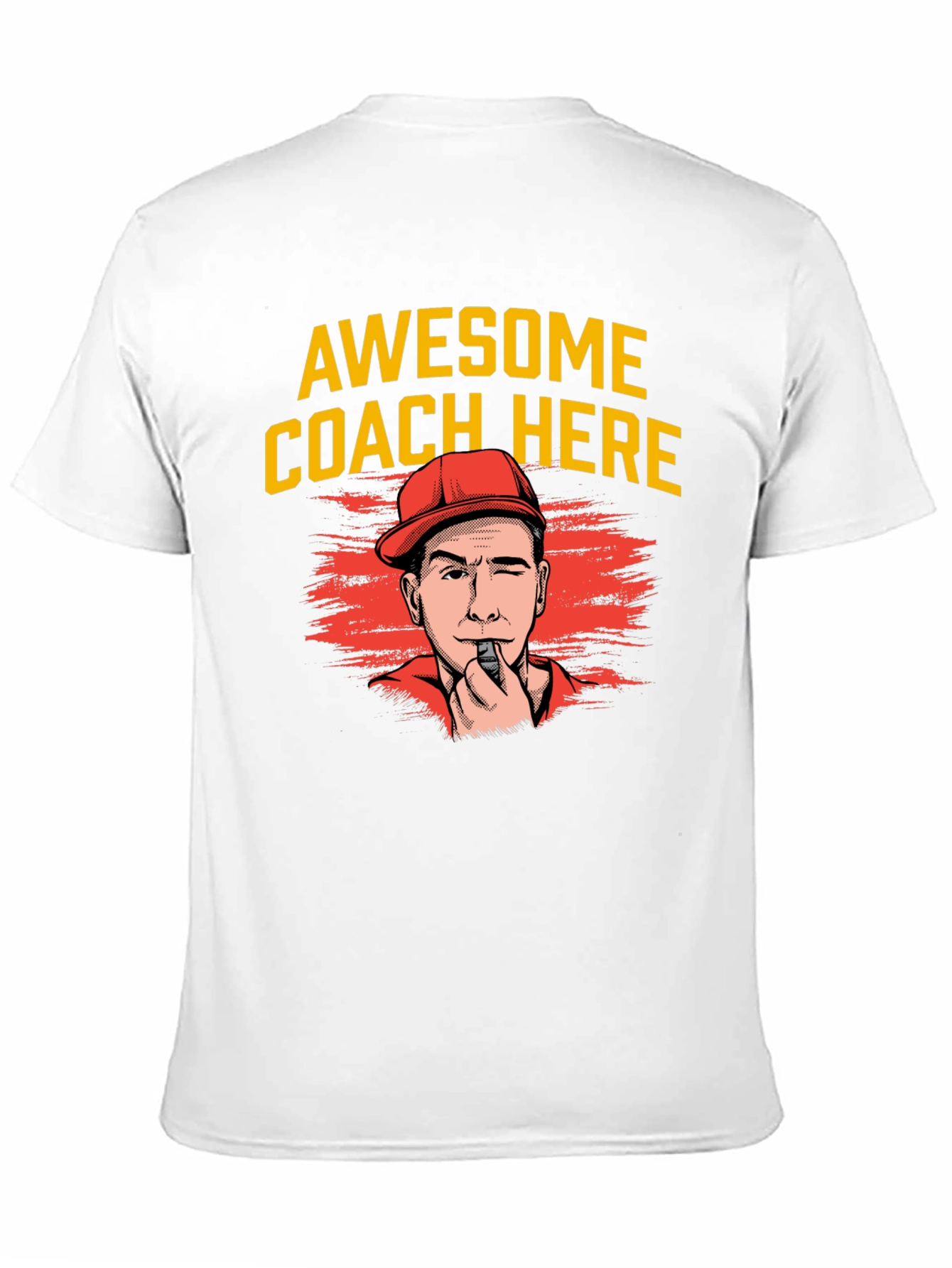 Black Awesome Coach Here T-Shirt view 11