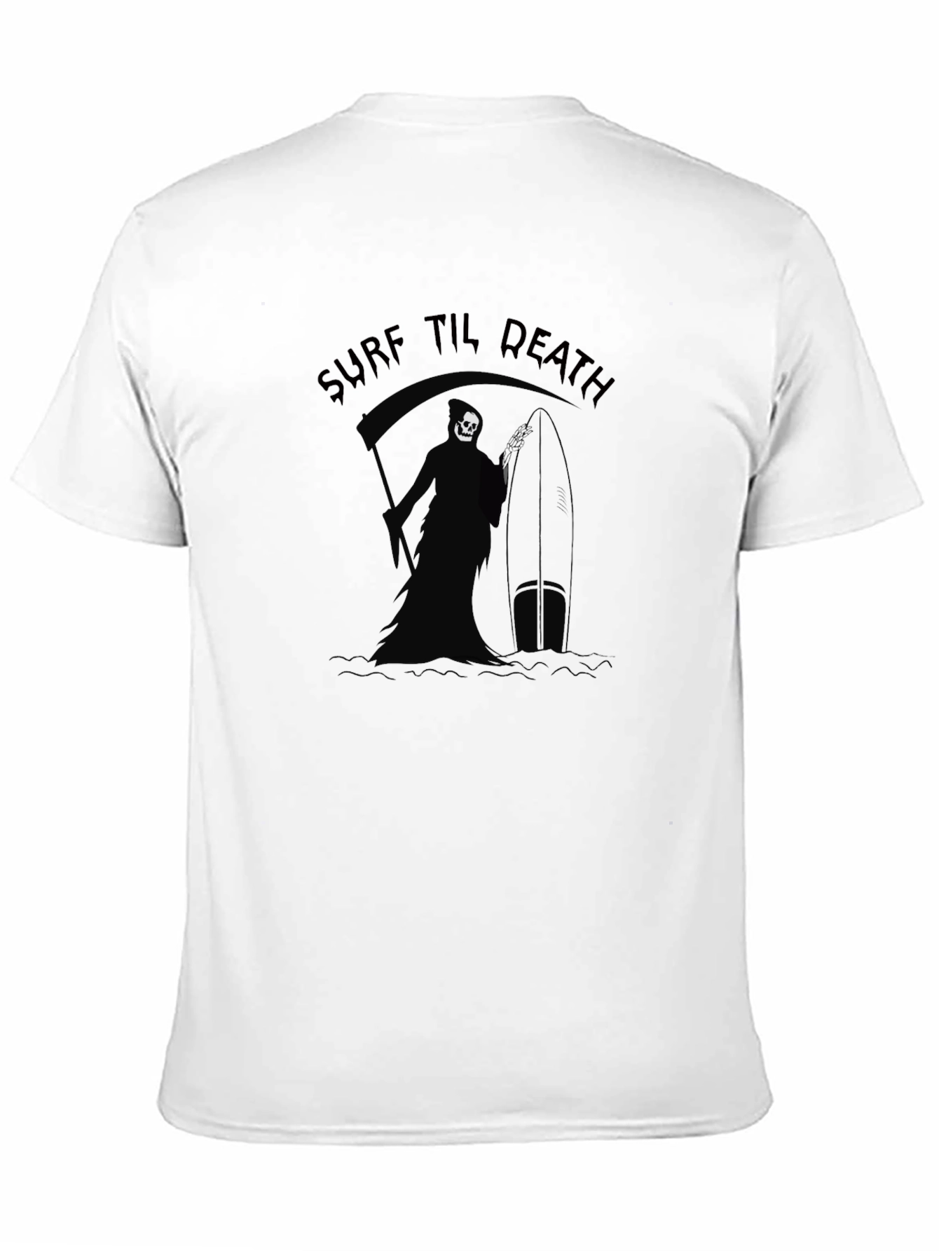 Black Surf Til Death Black T-Shirt view 11