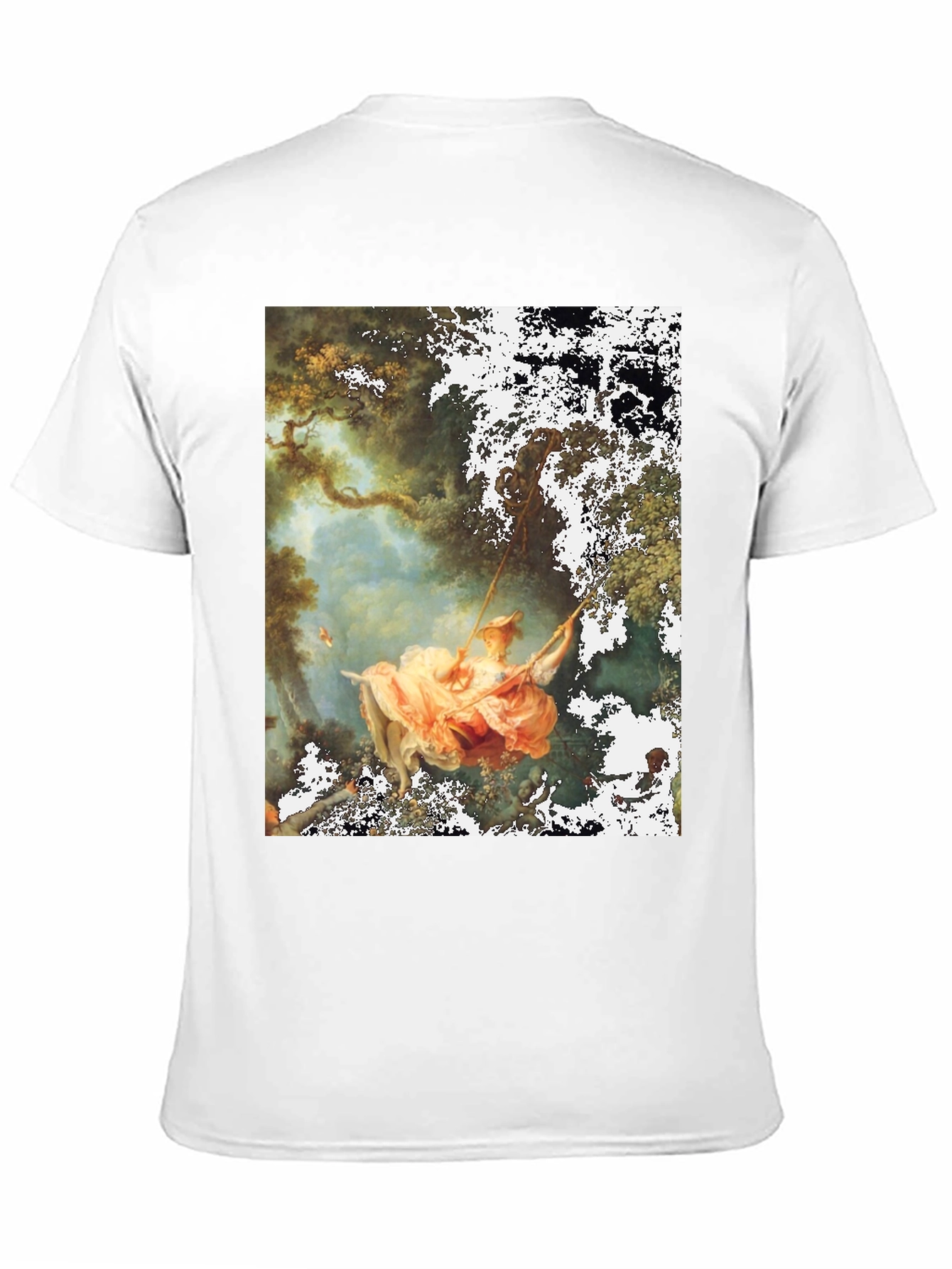 Black Artistic Men's Black T-Shirt - The Swing view 11