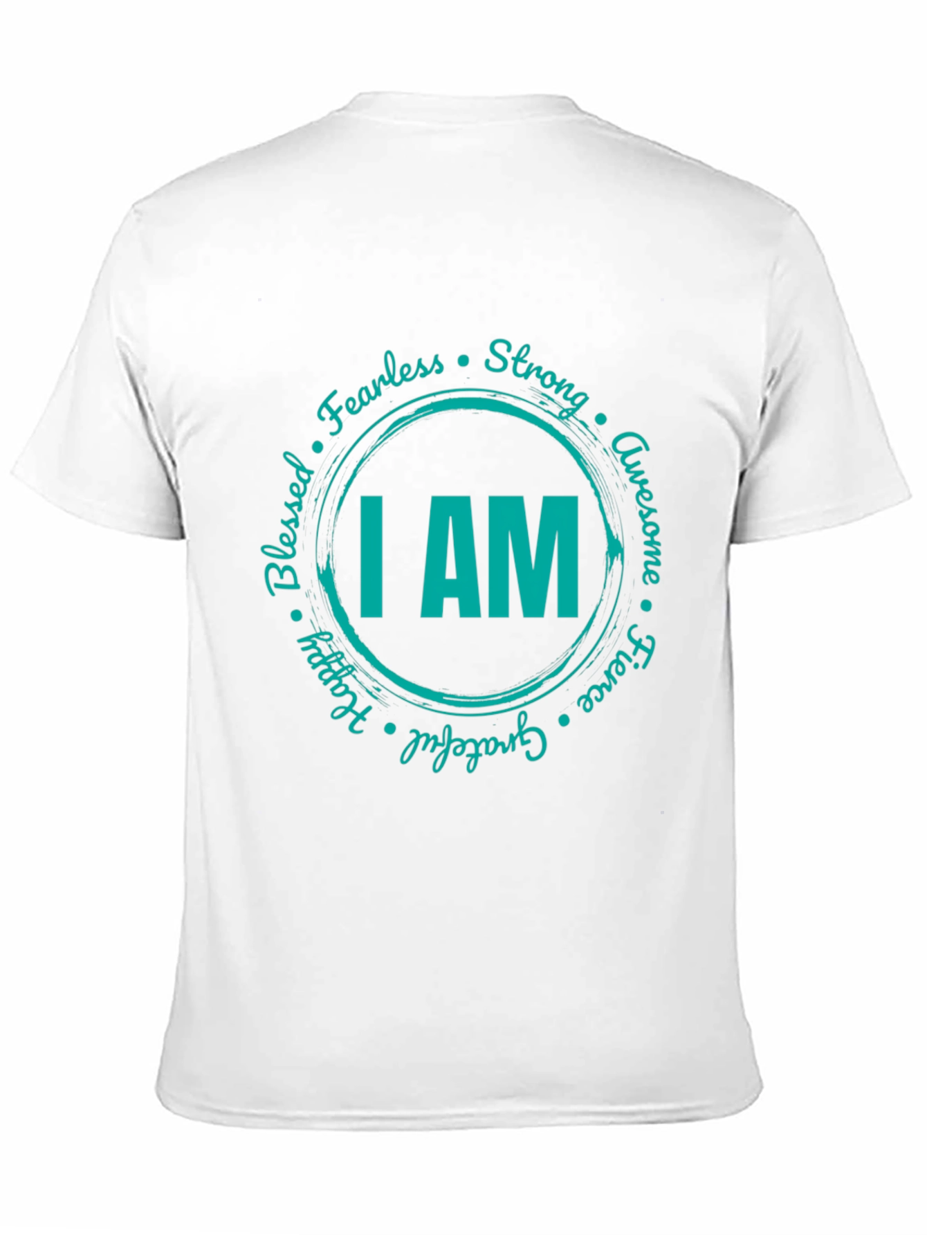 Black I AM Graphic Print Crew Neck T-Shirt view 11