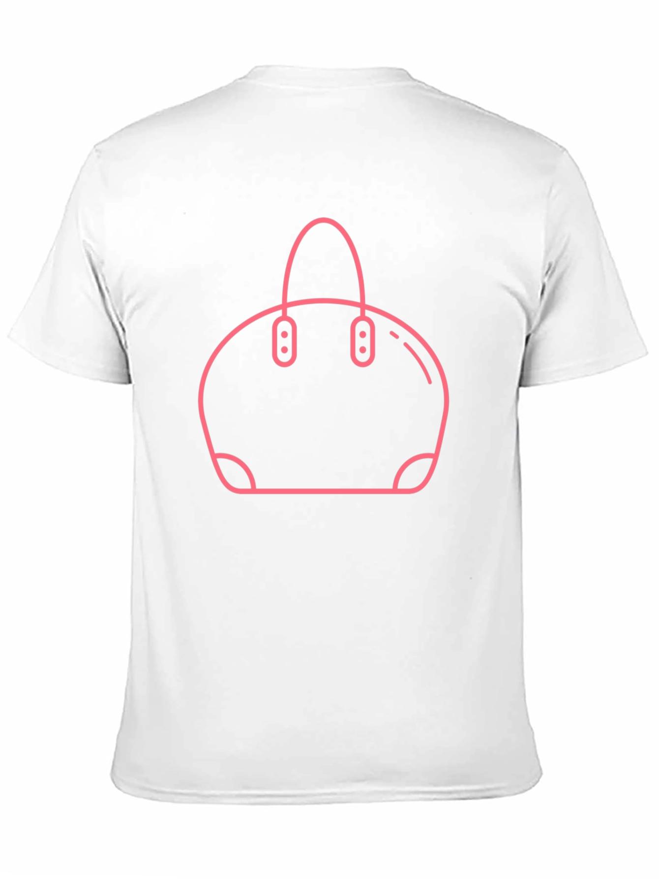 Black Pink Bag Graphic Tee - Unisex Black T-Shirt view 11