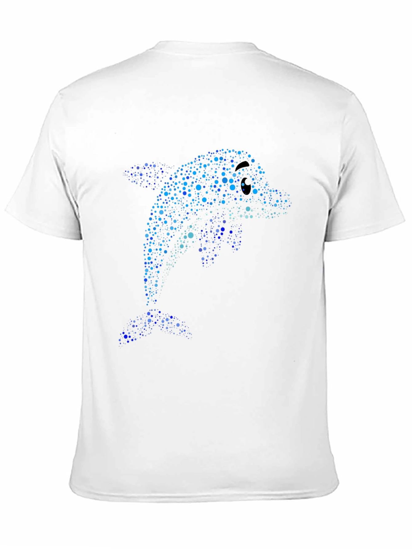 Black Dolphin Dot Art T-Shirt - Black view 11