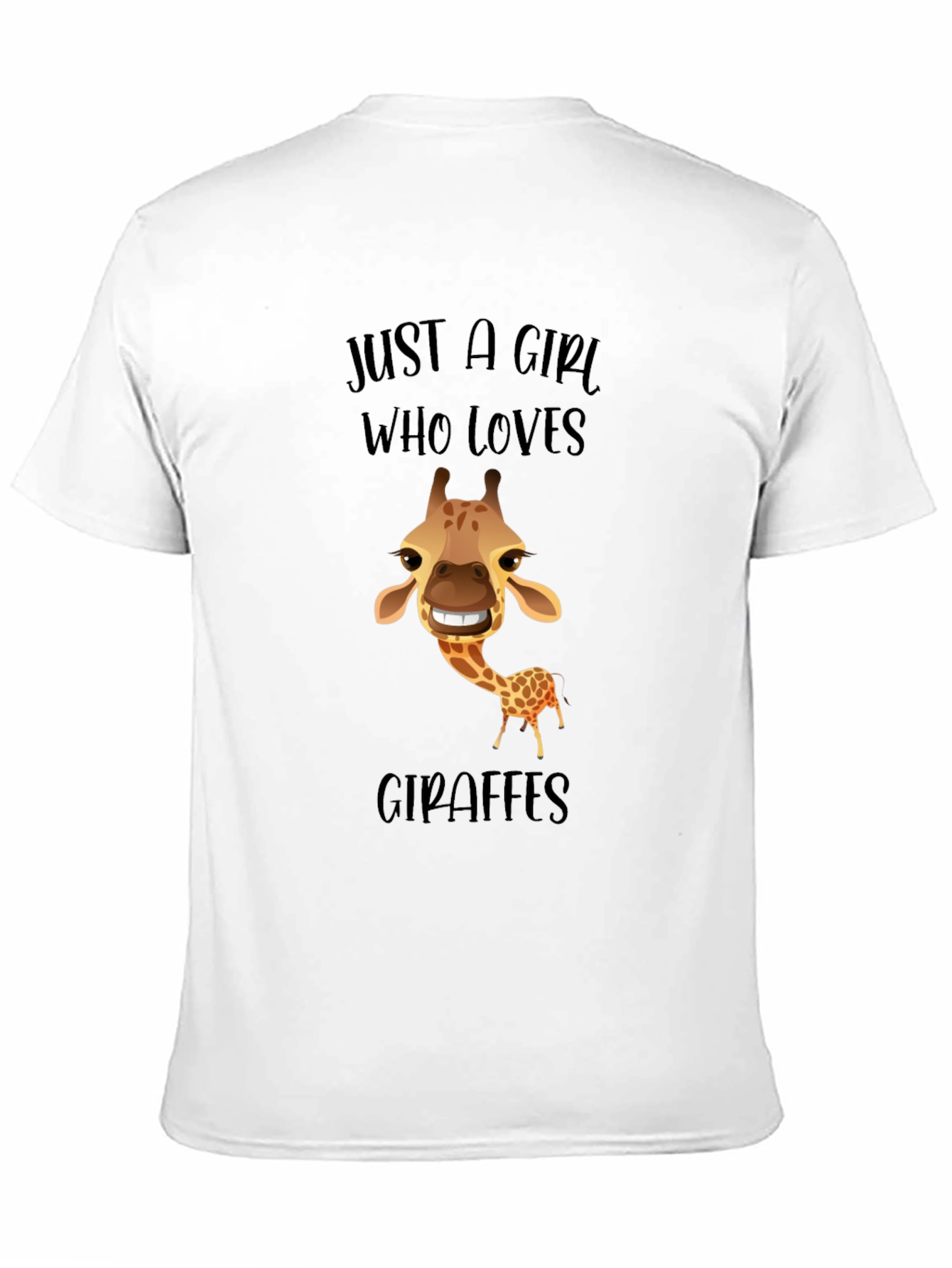 Black Giraffe Lover's Graphic Tee - Funny Animal T-Shirt view 11