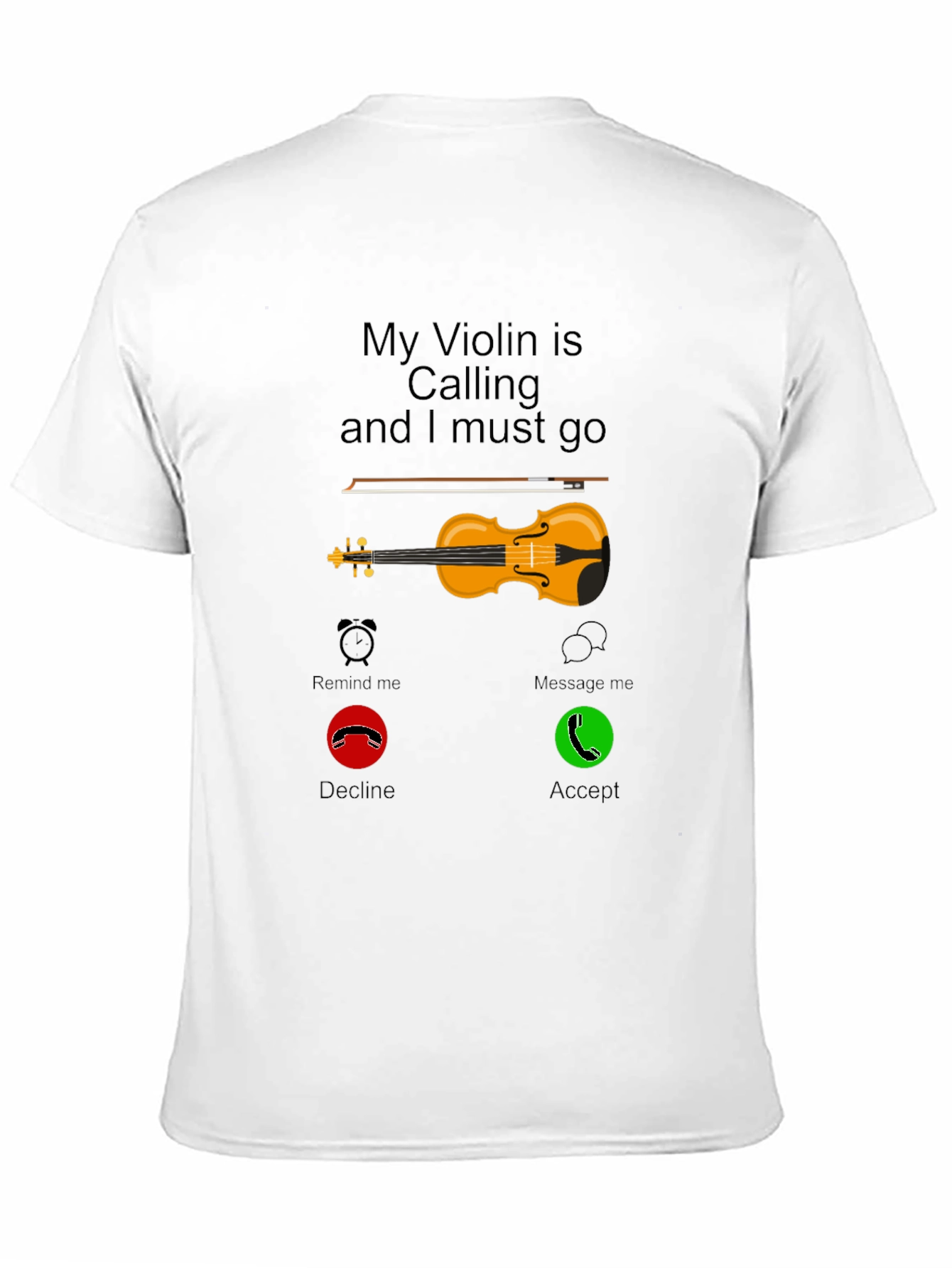 Black Violin Calling T-Shirt - Music Lover Tee view 11