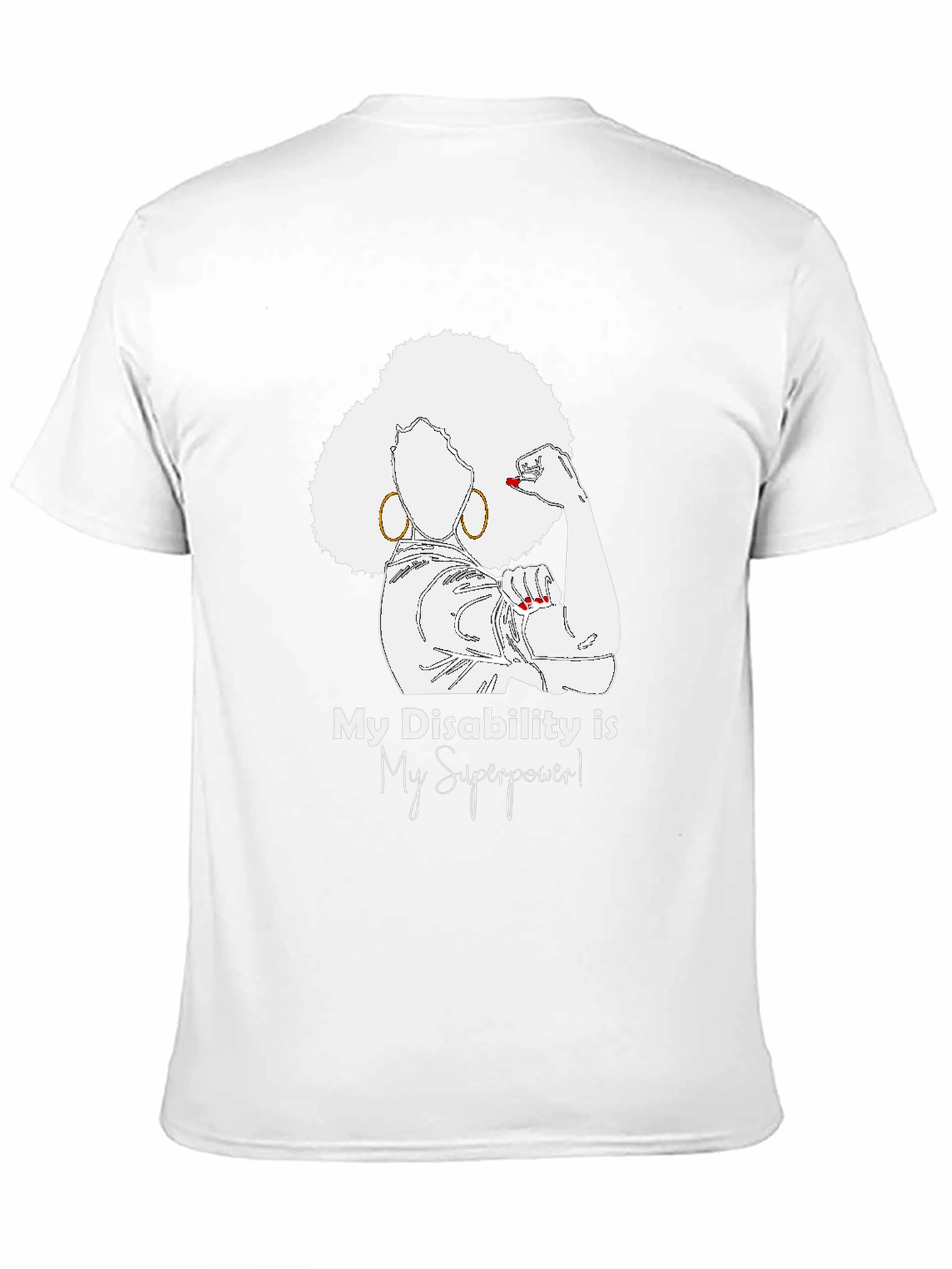 Black My Disability is My Superpower T-Shirt view 11