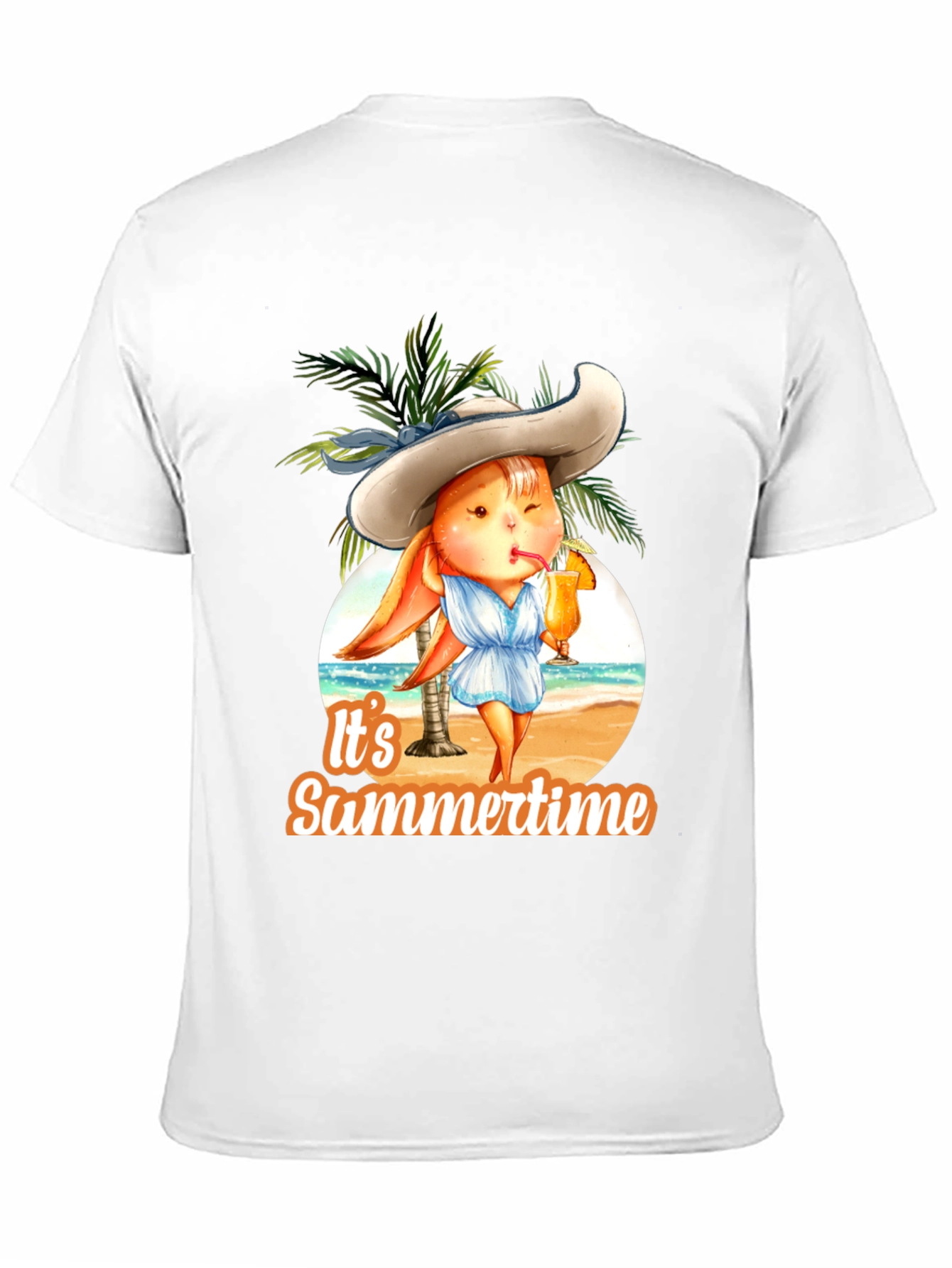 Black Summer Bunny Graphic Tee - Relaxed Beach Vibes view 11