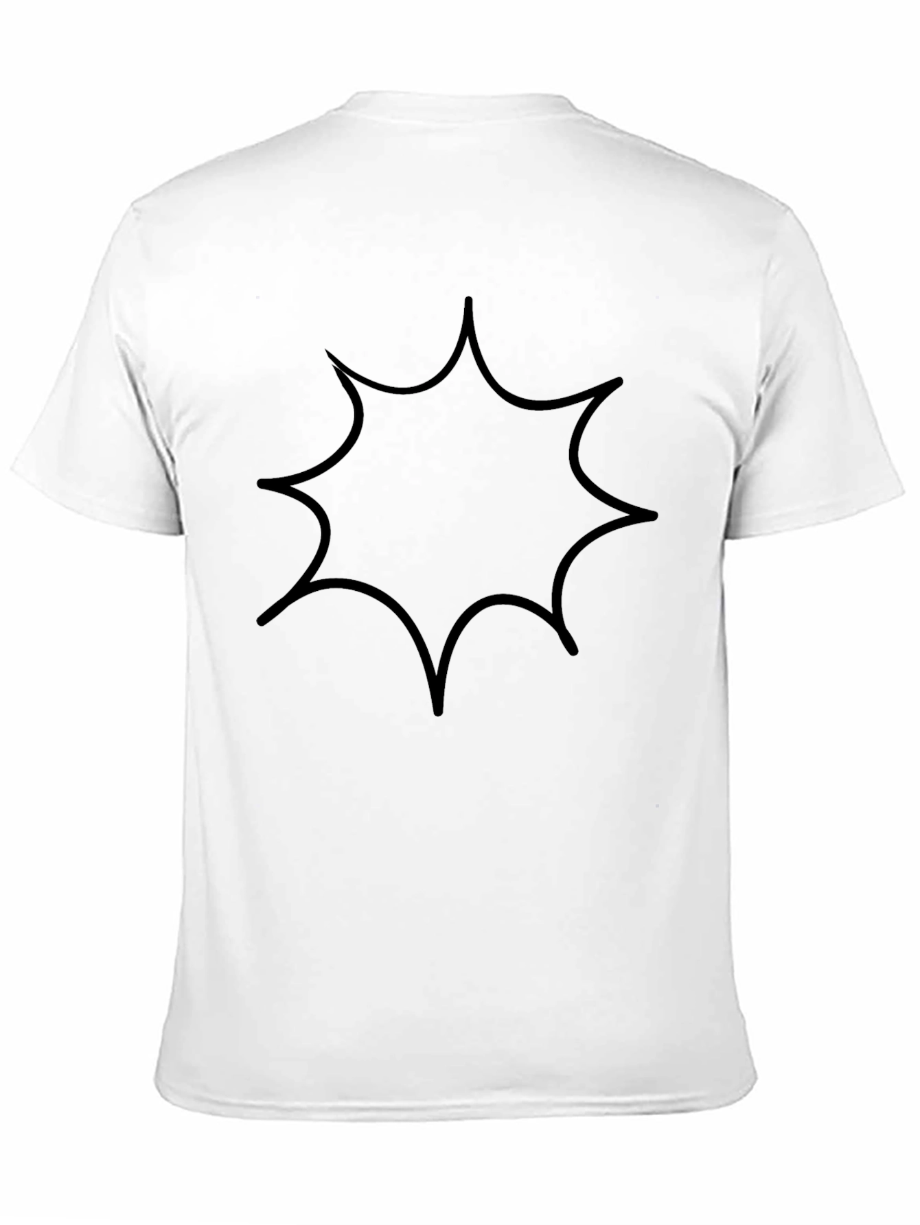 Black Graphic Burst Tee - Classic Black Crew Neck view 11