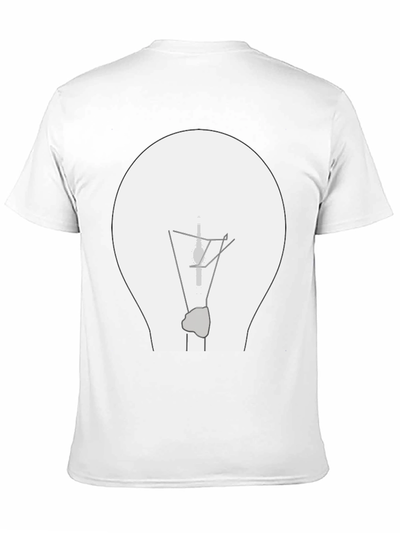 Black Illuminating Idea: Black T-Shirt with Lightbulb Graphic view 11