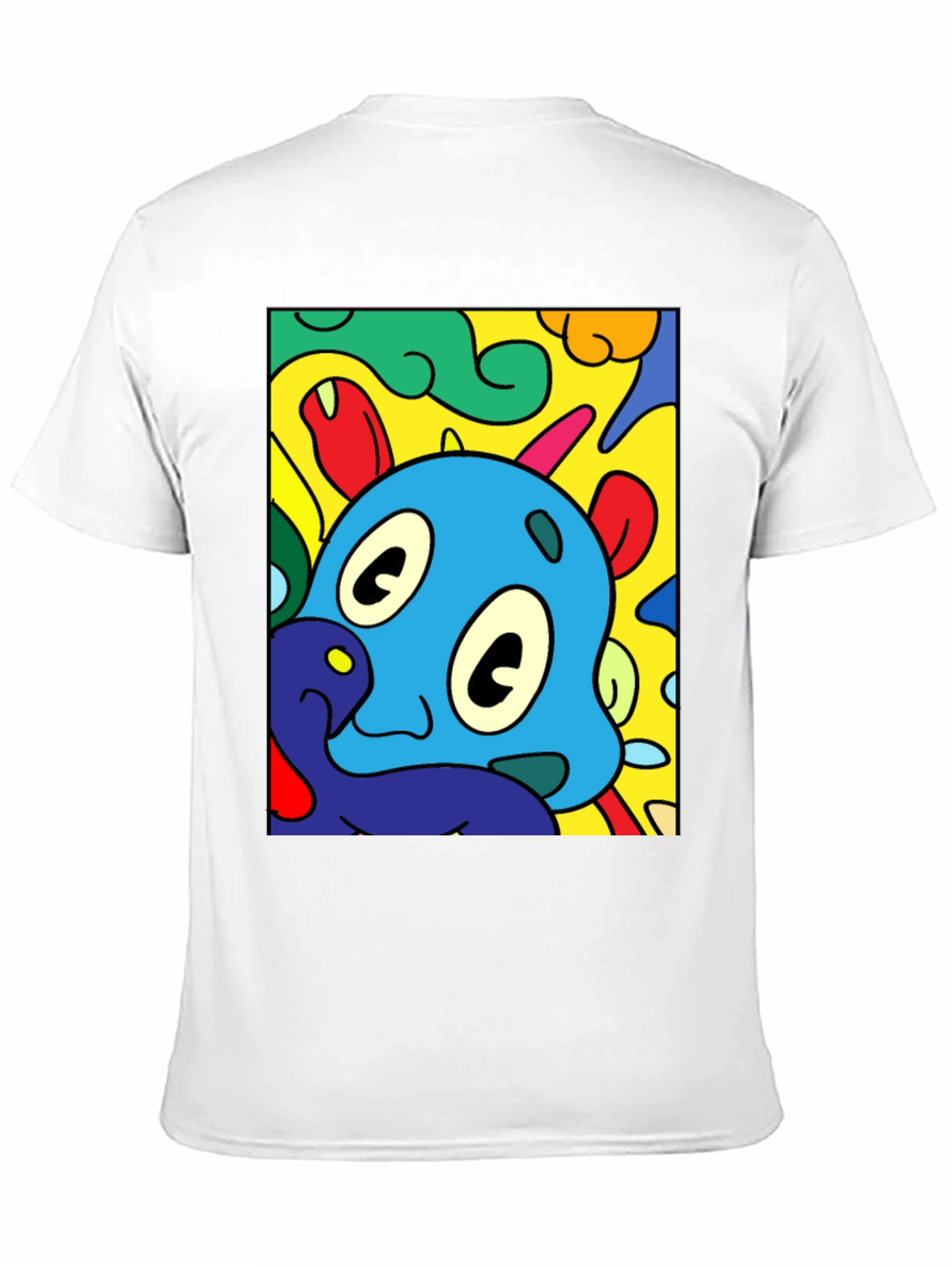 Black Cartoon Character Graphic Black T-Shirt view 11