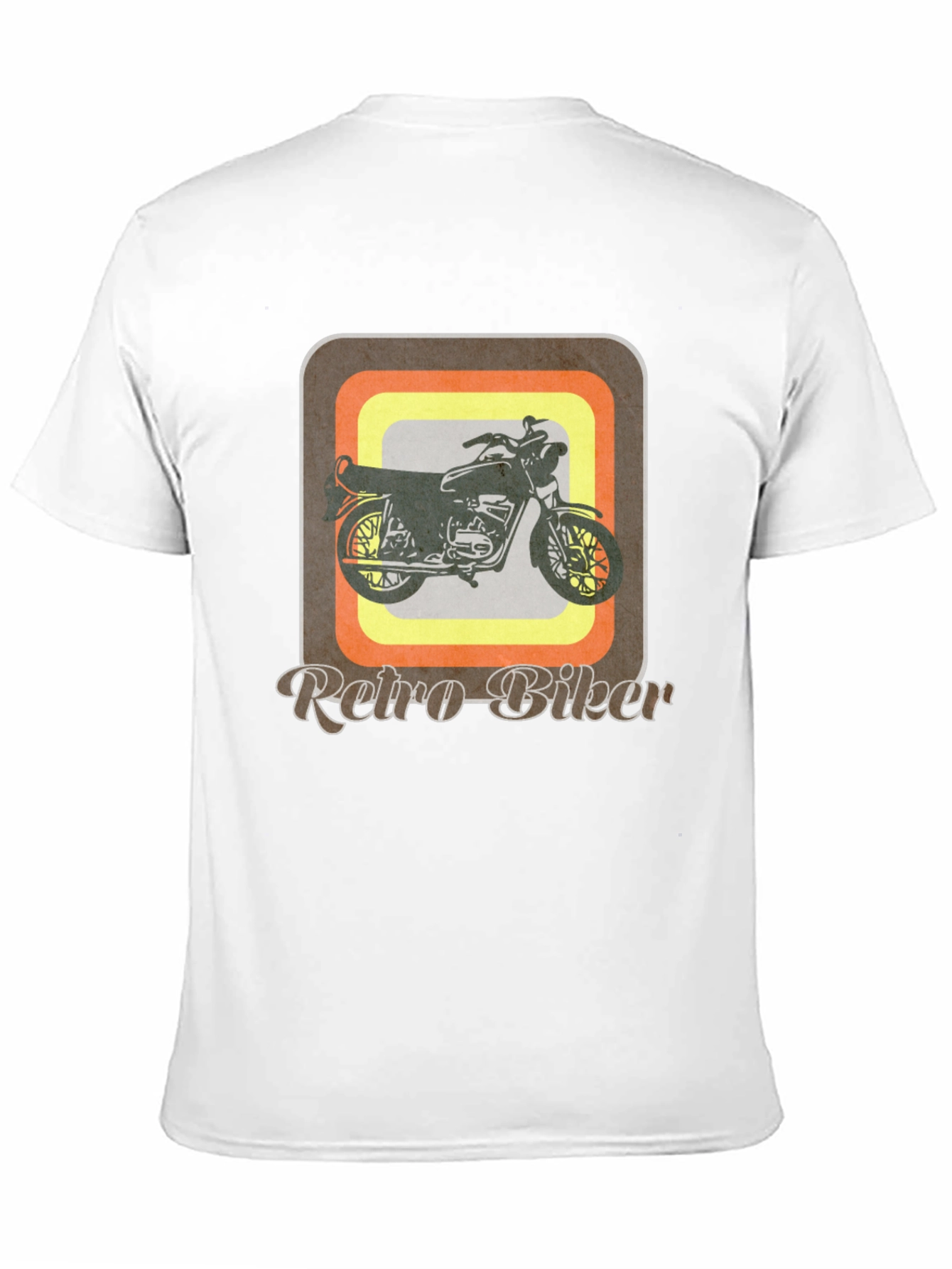 Black Retro Biker Graphic Tee - Vintage Motorcycle T-Shirt view 11