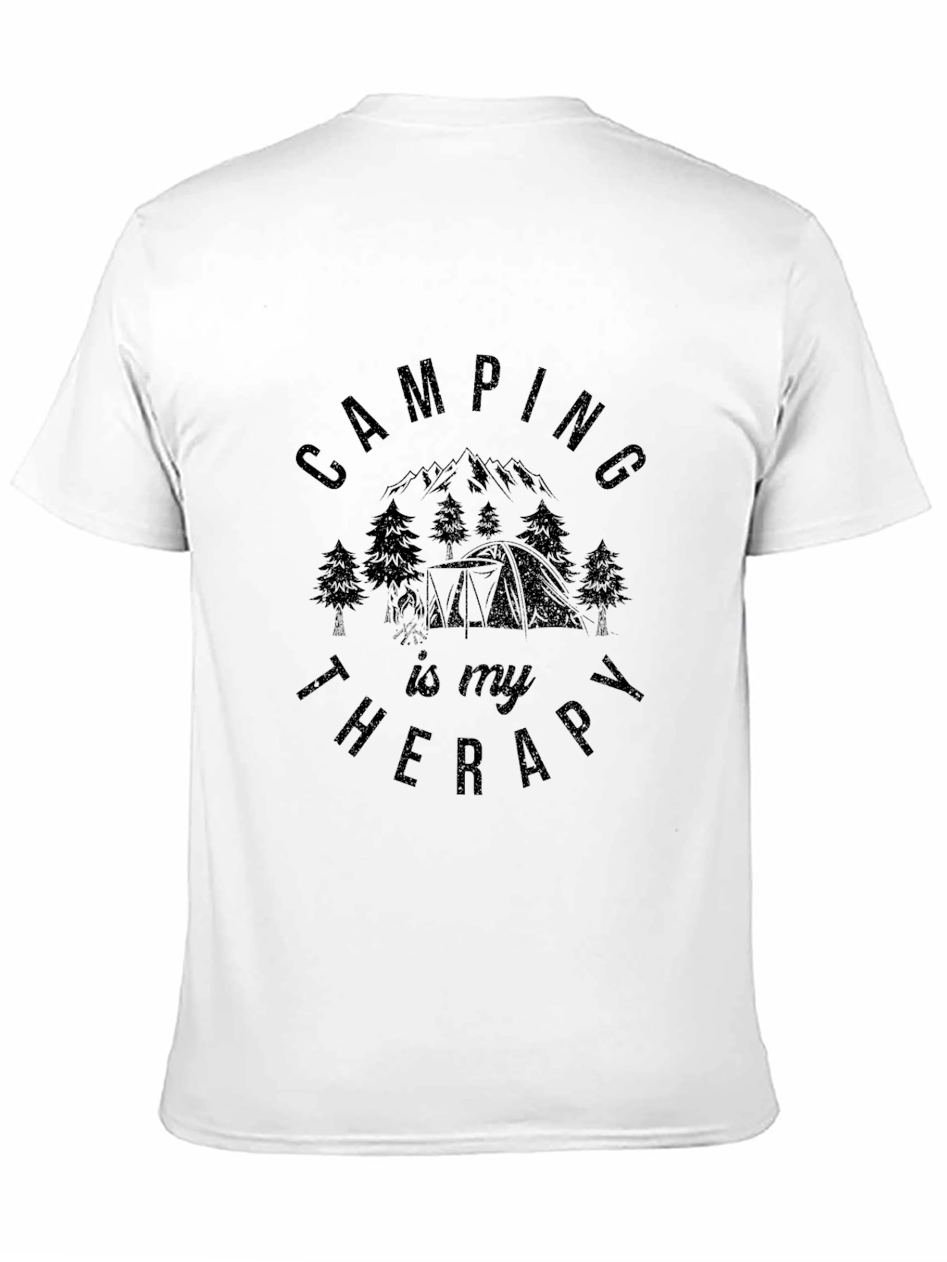 Black Camping is My Therapy Black Graphic Tee view 11