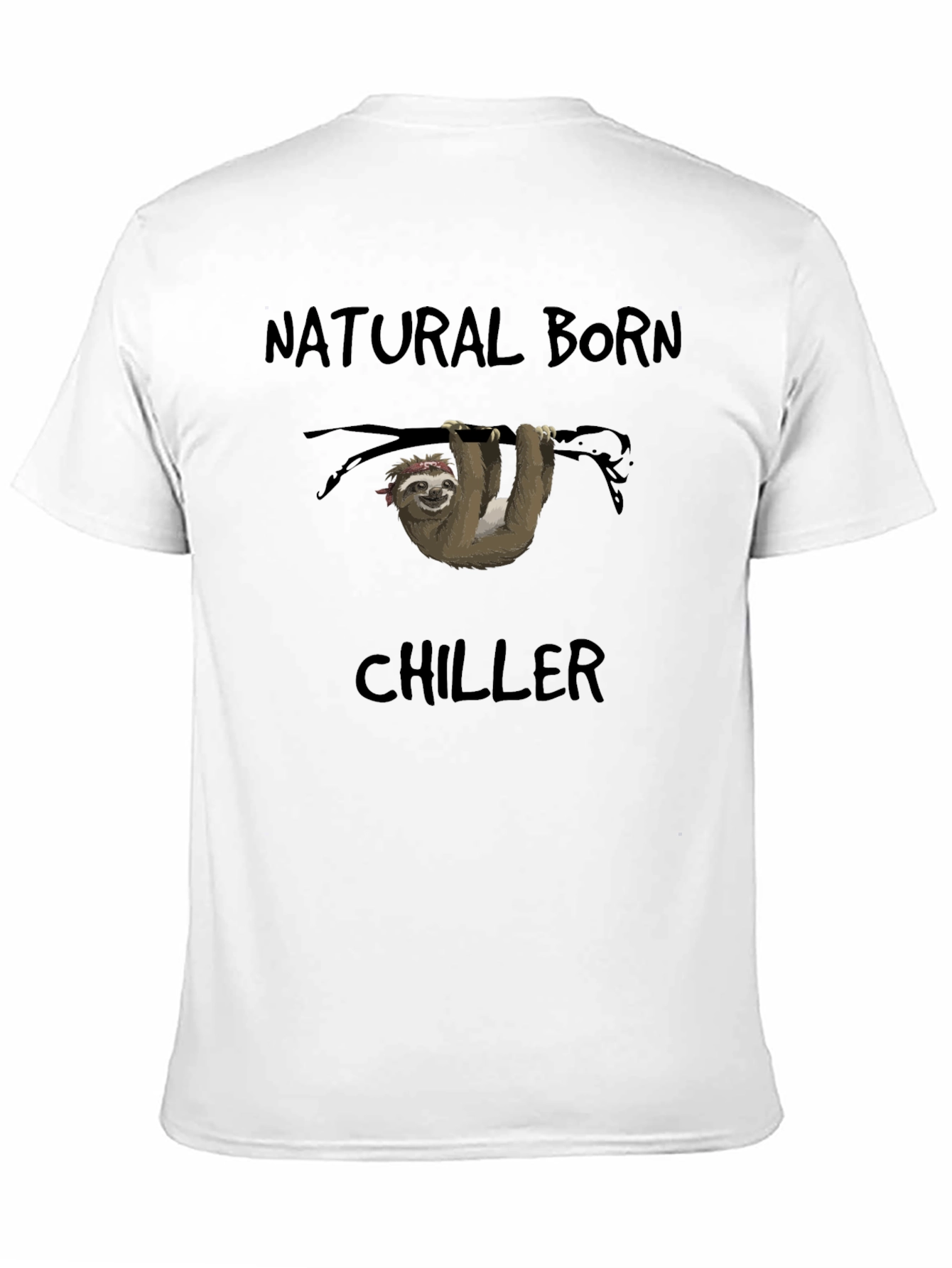 Black Natural Born Chiller Sloth Graphic T-Shirt view 11