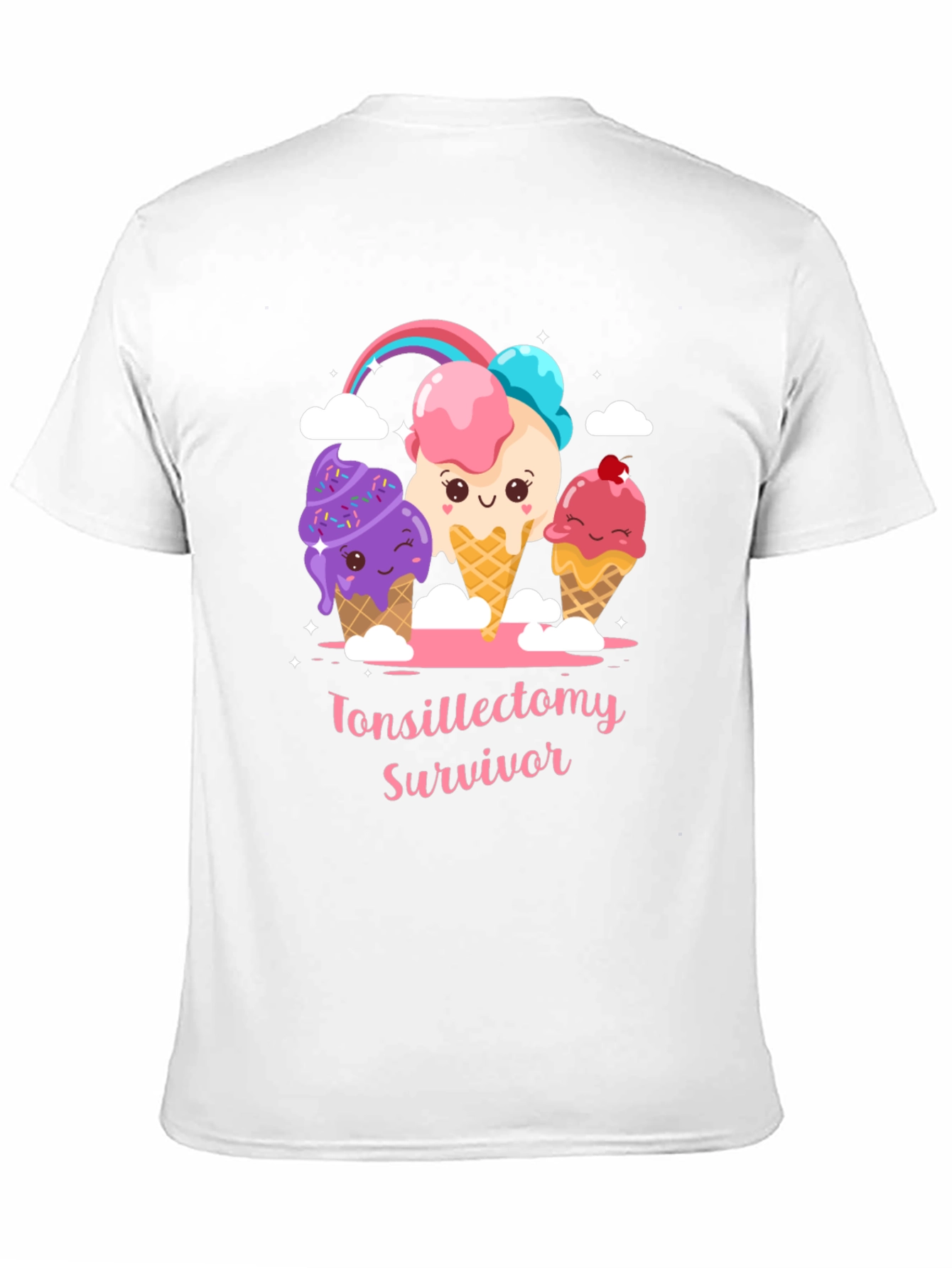 Black Tonsillectomy Survivor Ice Cream T-Shirt view 11