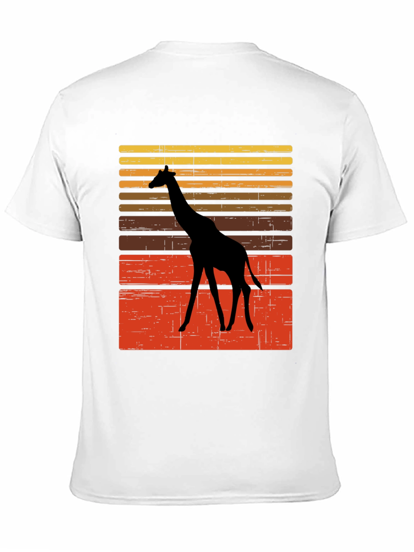 Black Retro Giraffe Sunset Graphic Tee view 11