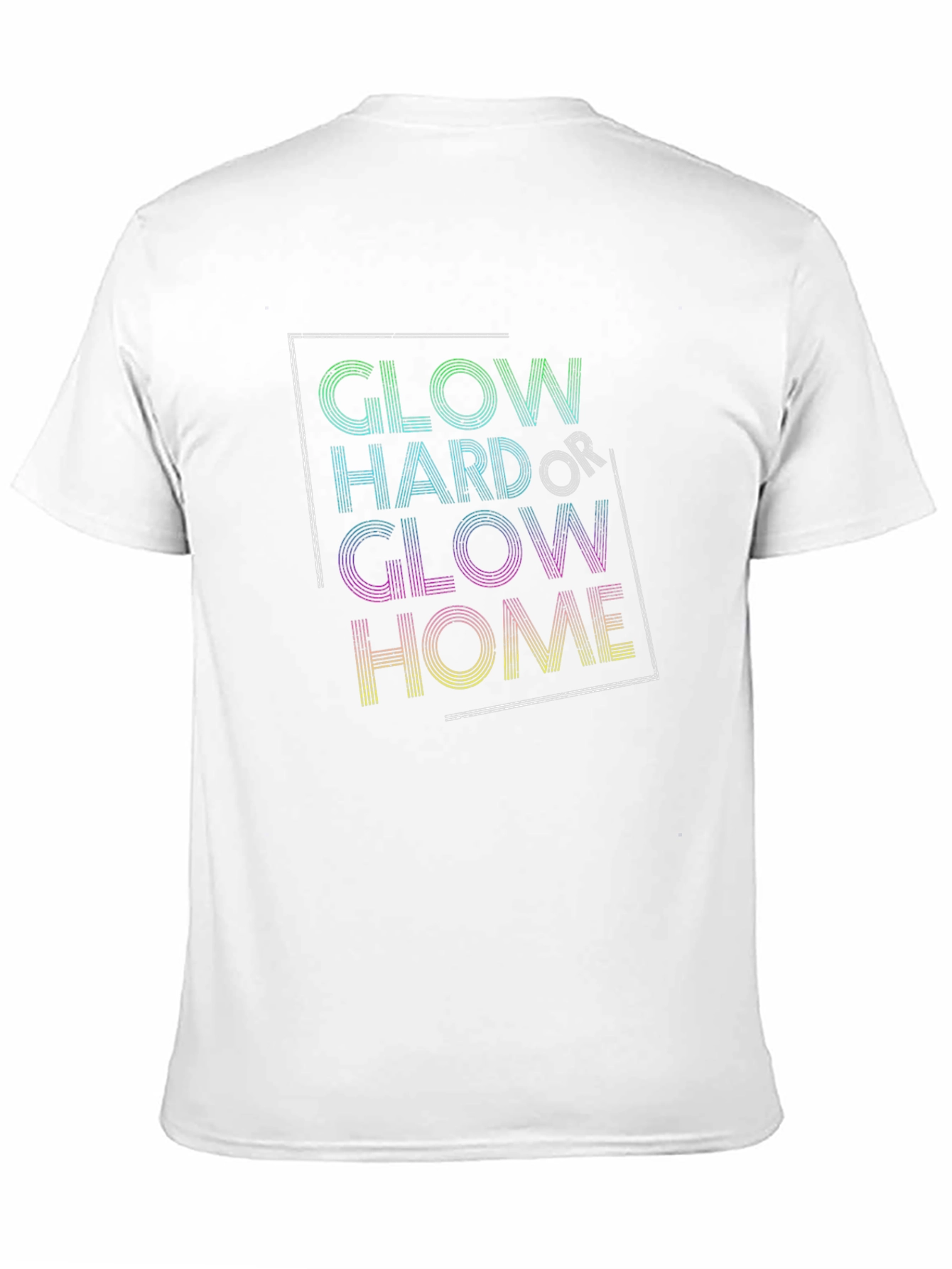 Black Glow Hard or Glow Home Graphic T-Shirt view 11