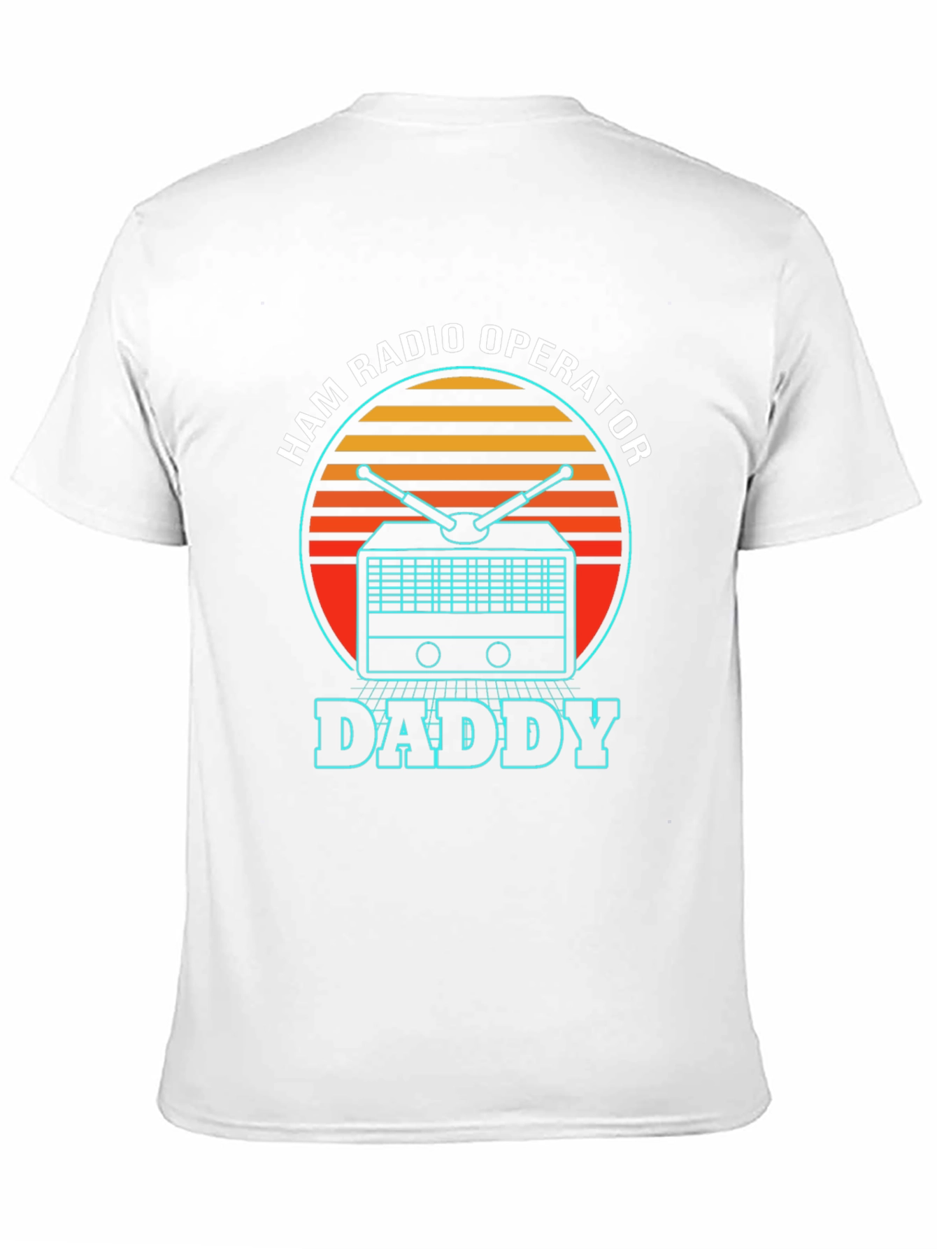 Black Ham Radio Operator Daddy T-Shirt - Retro Design view 11
