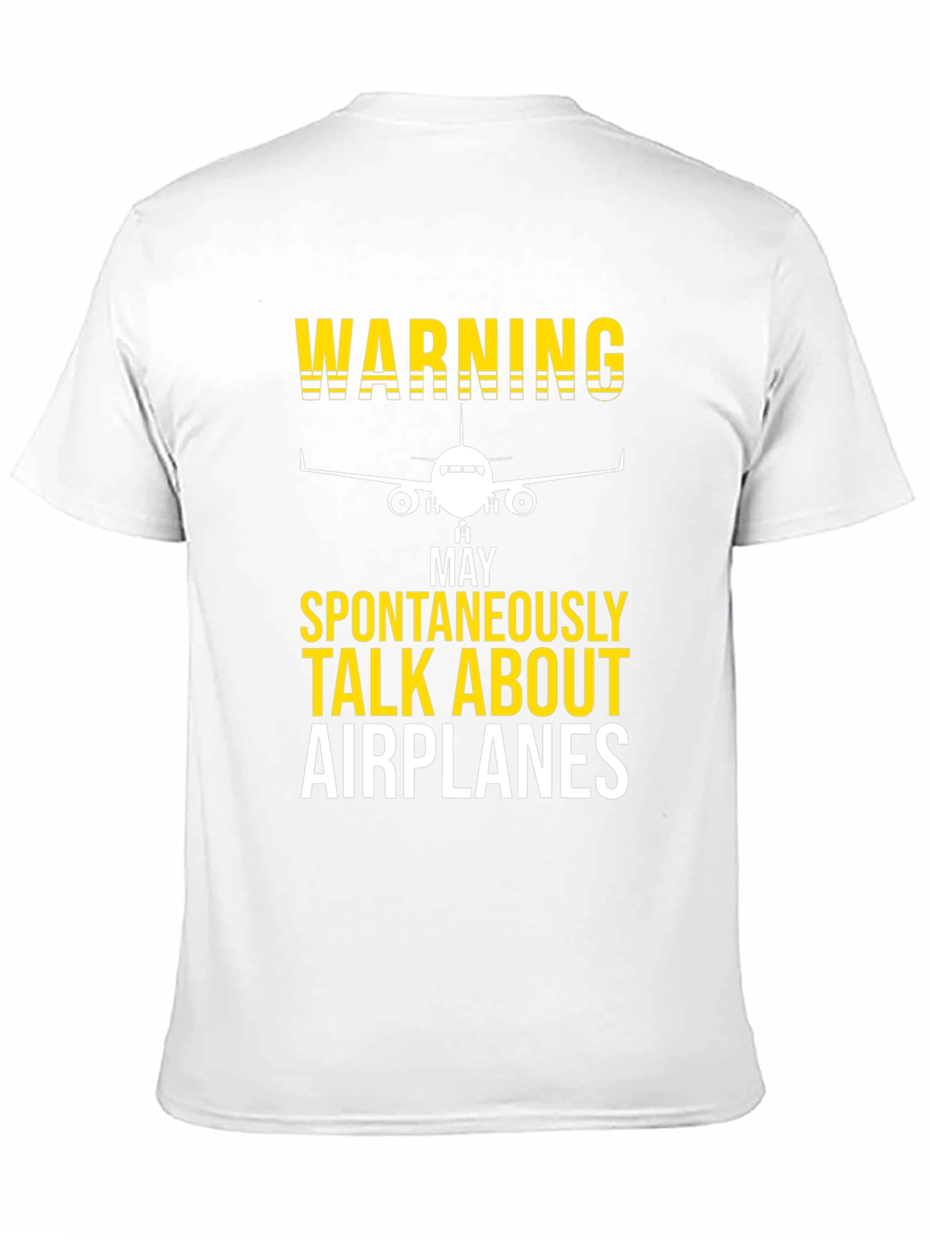 Black Warning: May Spontaneously Talk About Airplanes T-Shirt view 11