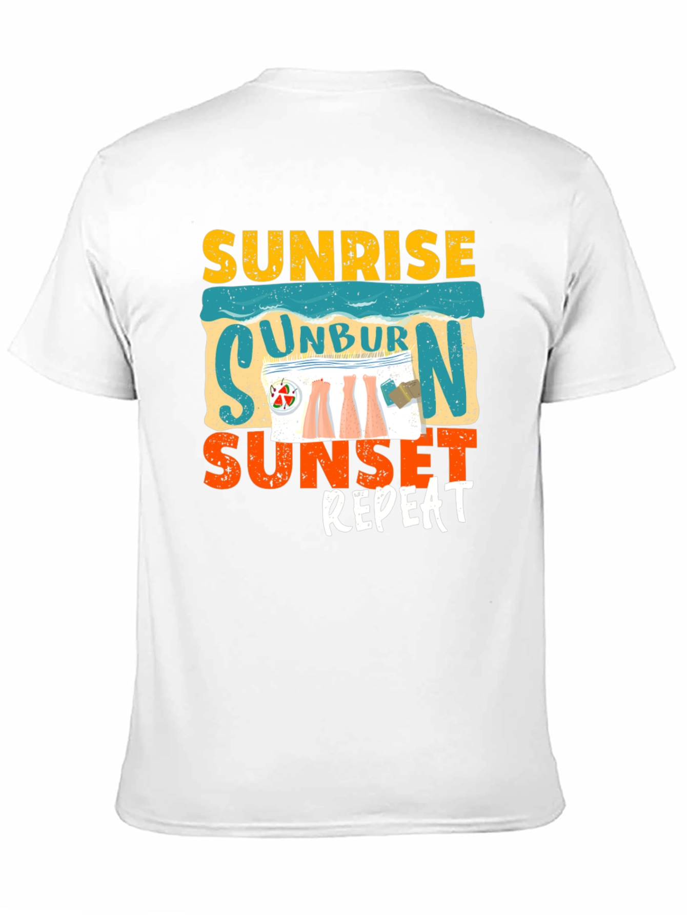 Black Sunrise Unburn Sunset Repeat Graphic Tee view 11