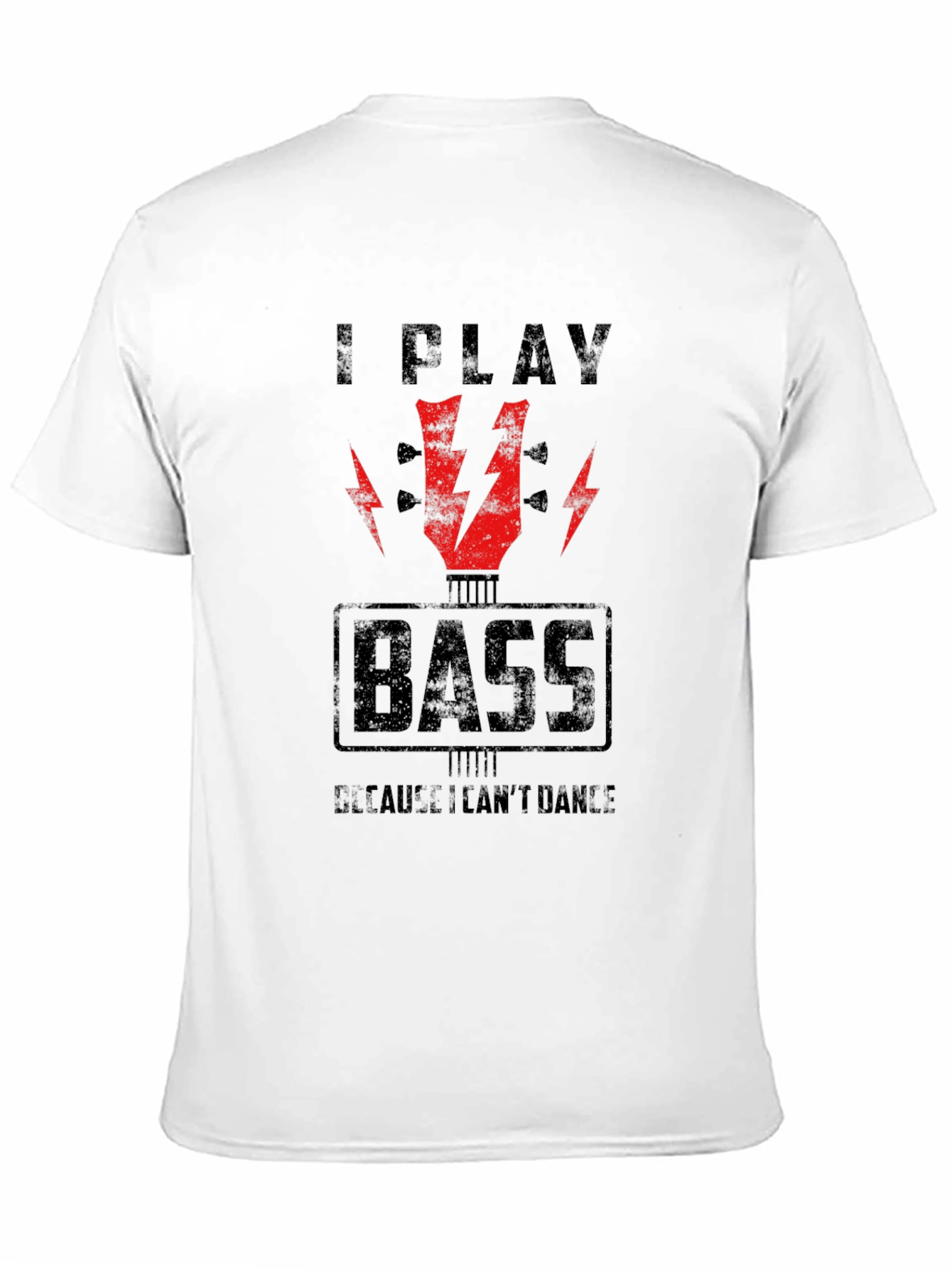 Black I Play Bass T-Shirt - Funny Musician Tee view 11