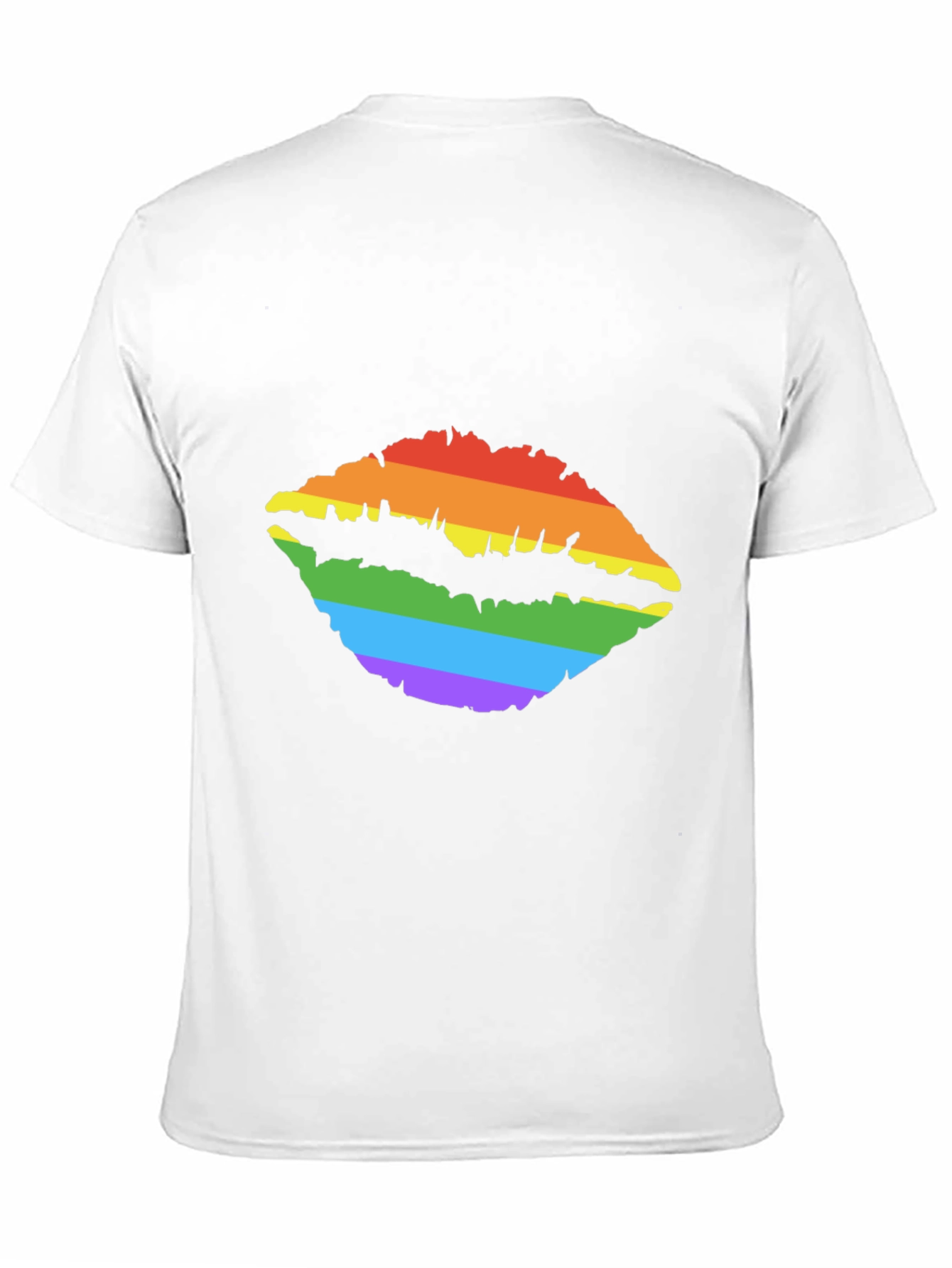 Black Rainbow Lips Print Tee - Stylish LGBTQ+ Pride T-Shirt view 11