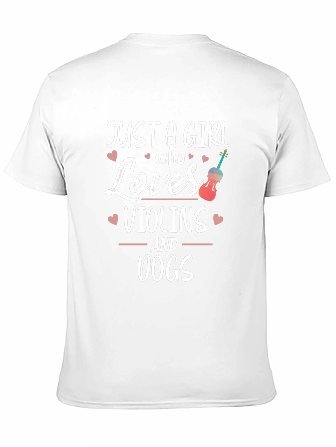Black Just a Girl Who Loves Violins and Dogs T-Shirt view 11