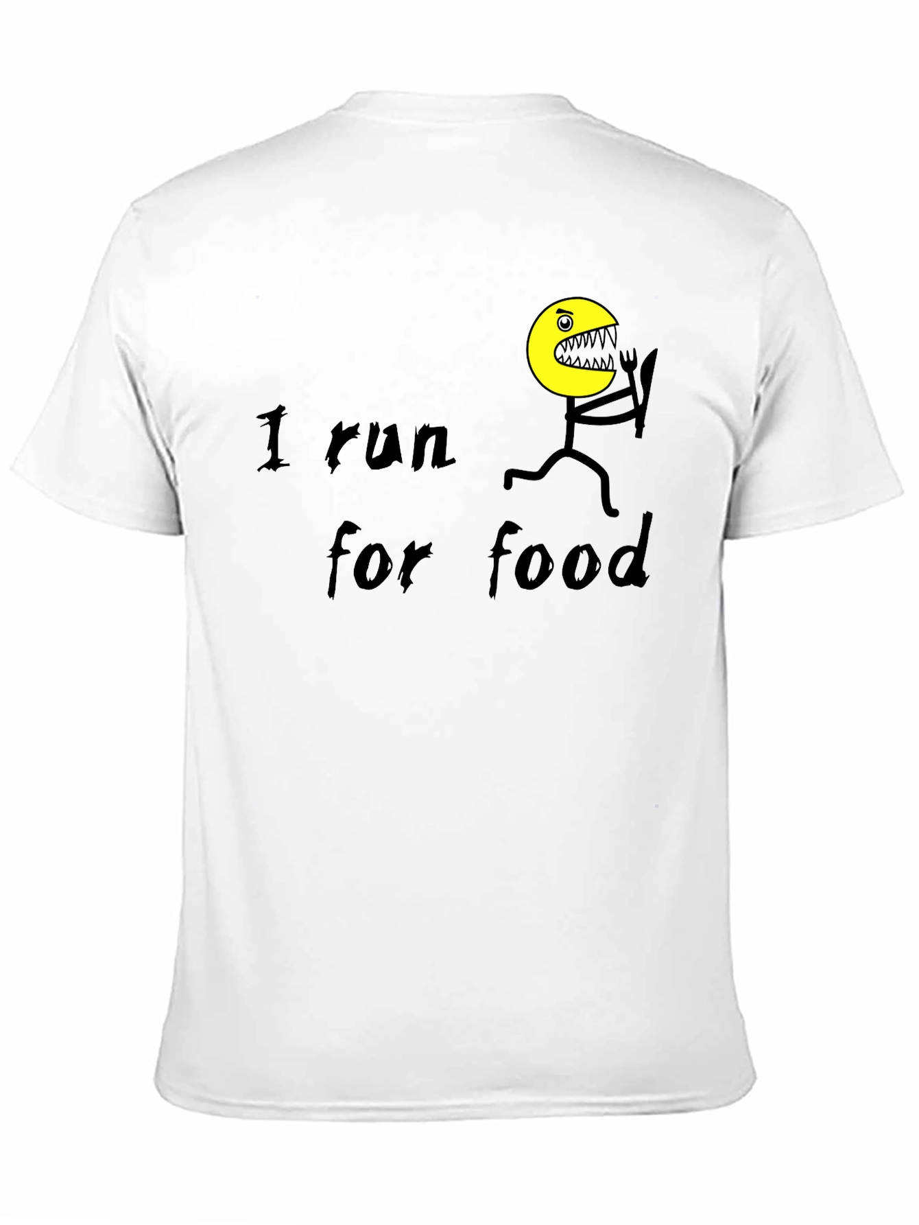 Black I Run For Food Black T-Shirt view 11