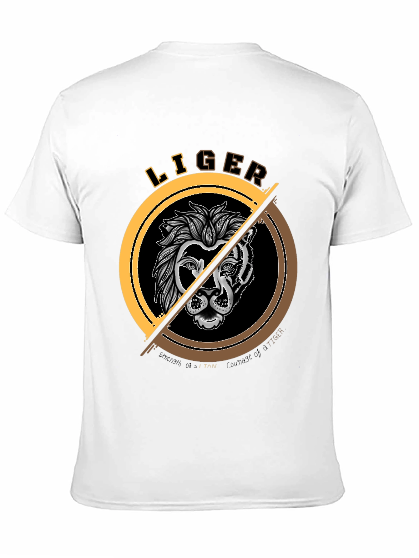 Black Liger Graphic Tee - Strength and Courage Shirt view 11
