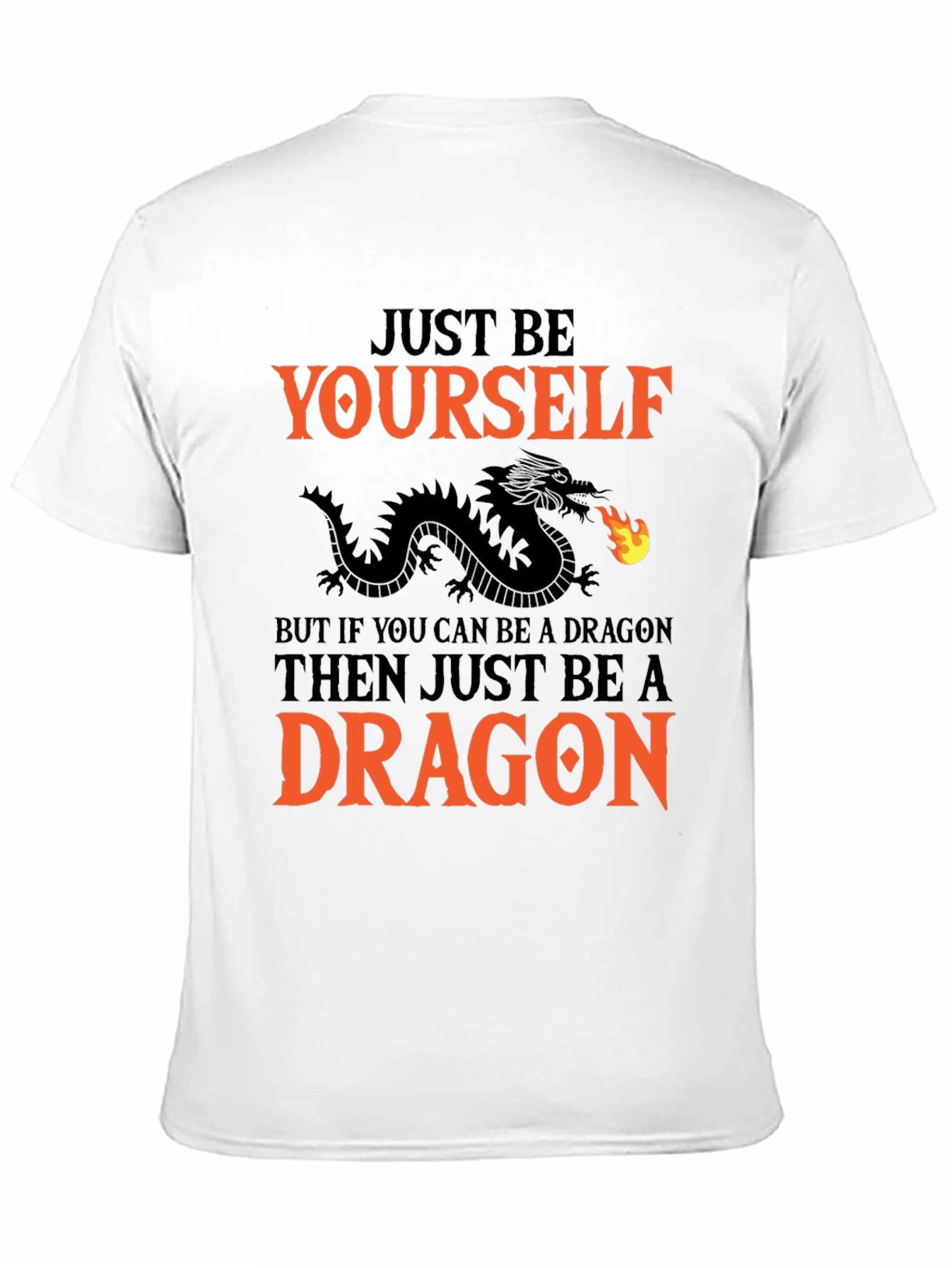 Black Just Be Yourself Dragon Graphic Tee view 11