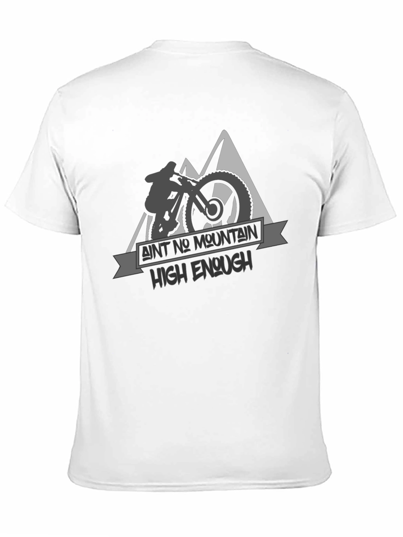 Black Mountain Bike Graphic Tee - Ain't No Mountain High Enough view 11
