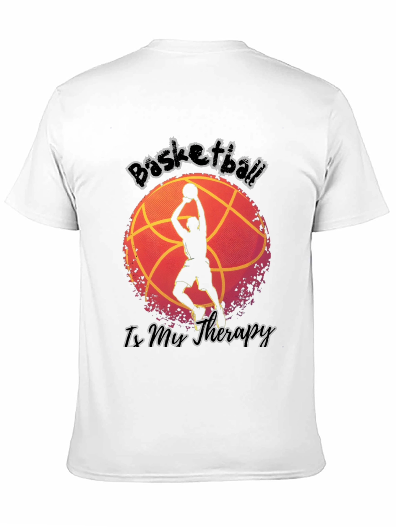 Black Basketball Is My Therapy T-Shirt view 11