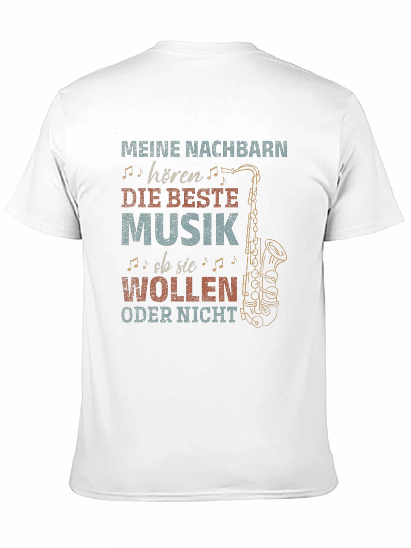 Black Funny Saxophone T-Shirt - My Neighbors Hear... view 11