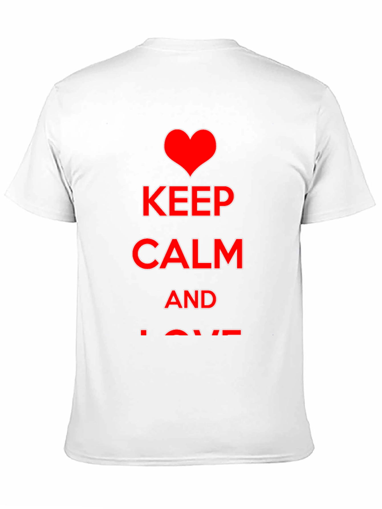 Black Keep Calm and Love T-Shirt view 11