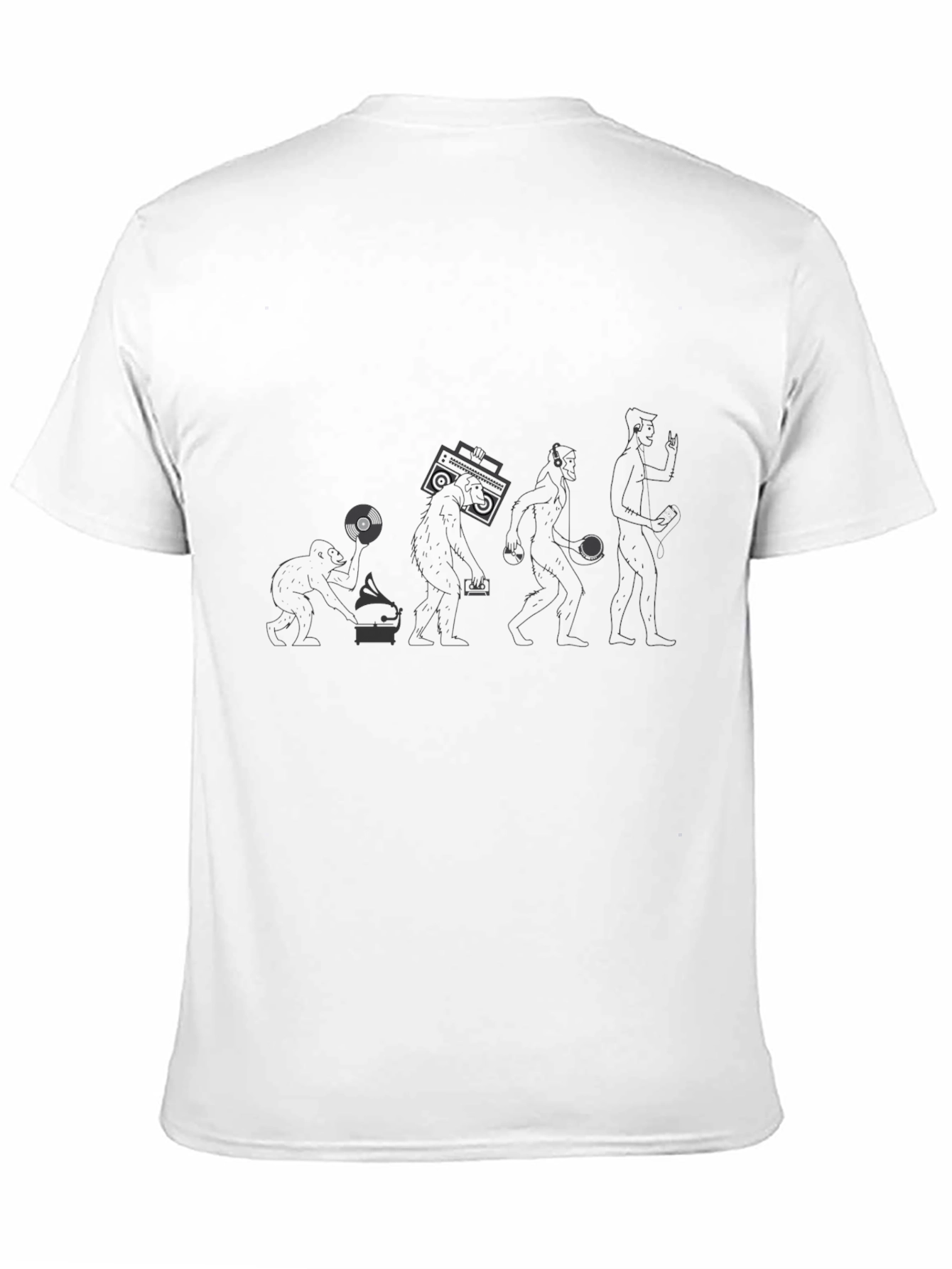 Black Evolution of Music Black T-Shirt view 11