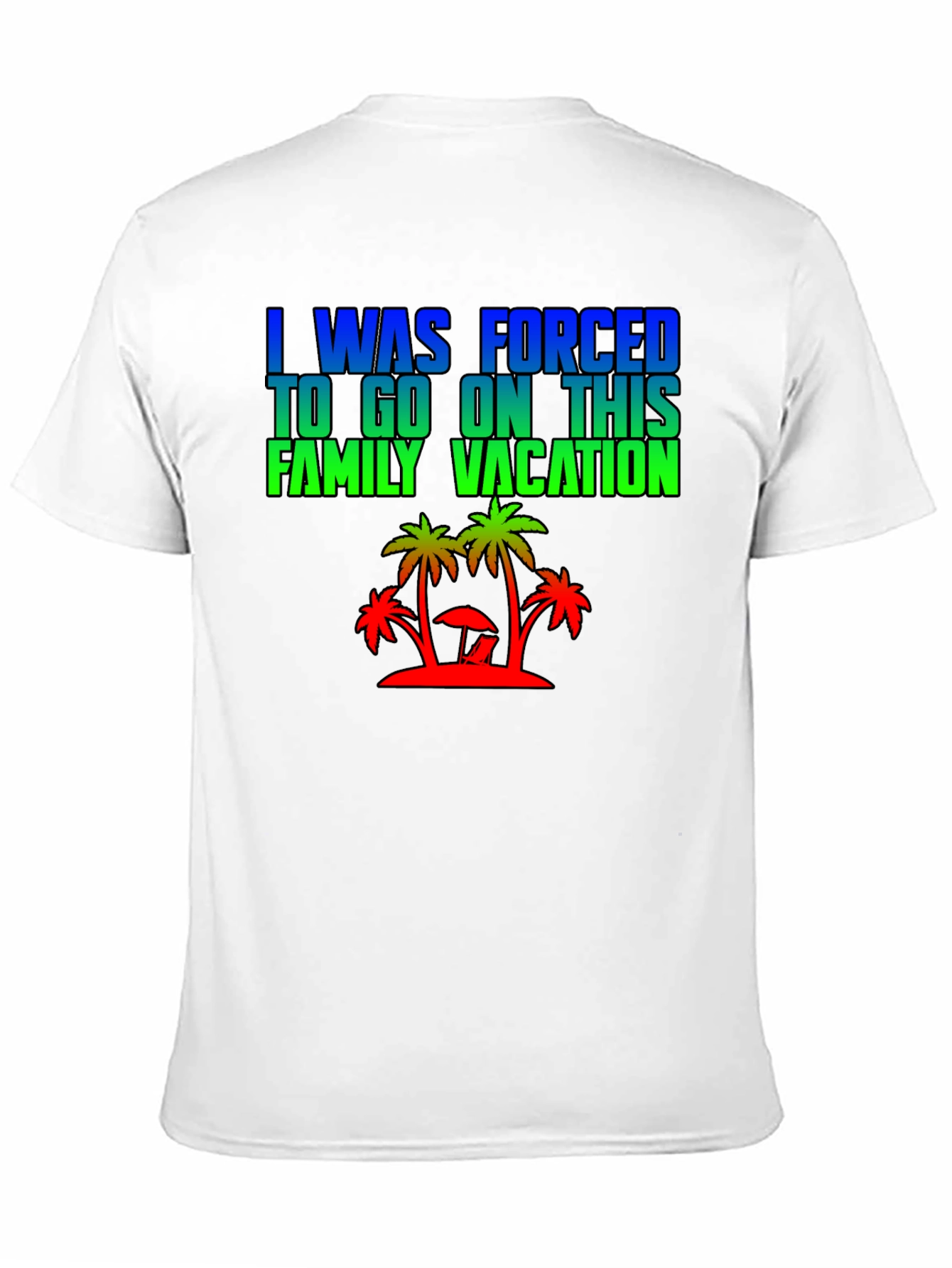 Black Forced Family Vacation Graphic Tee view 11