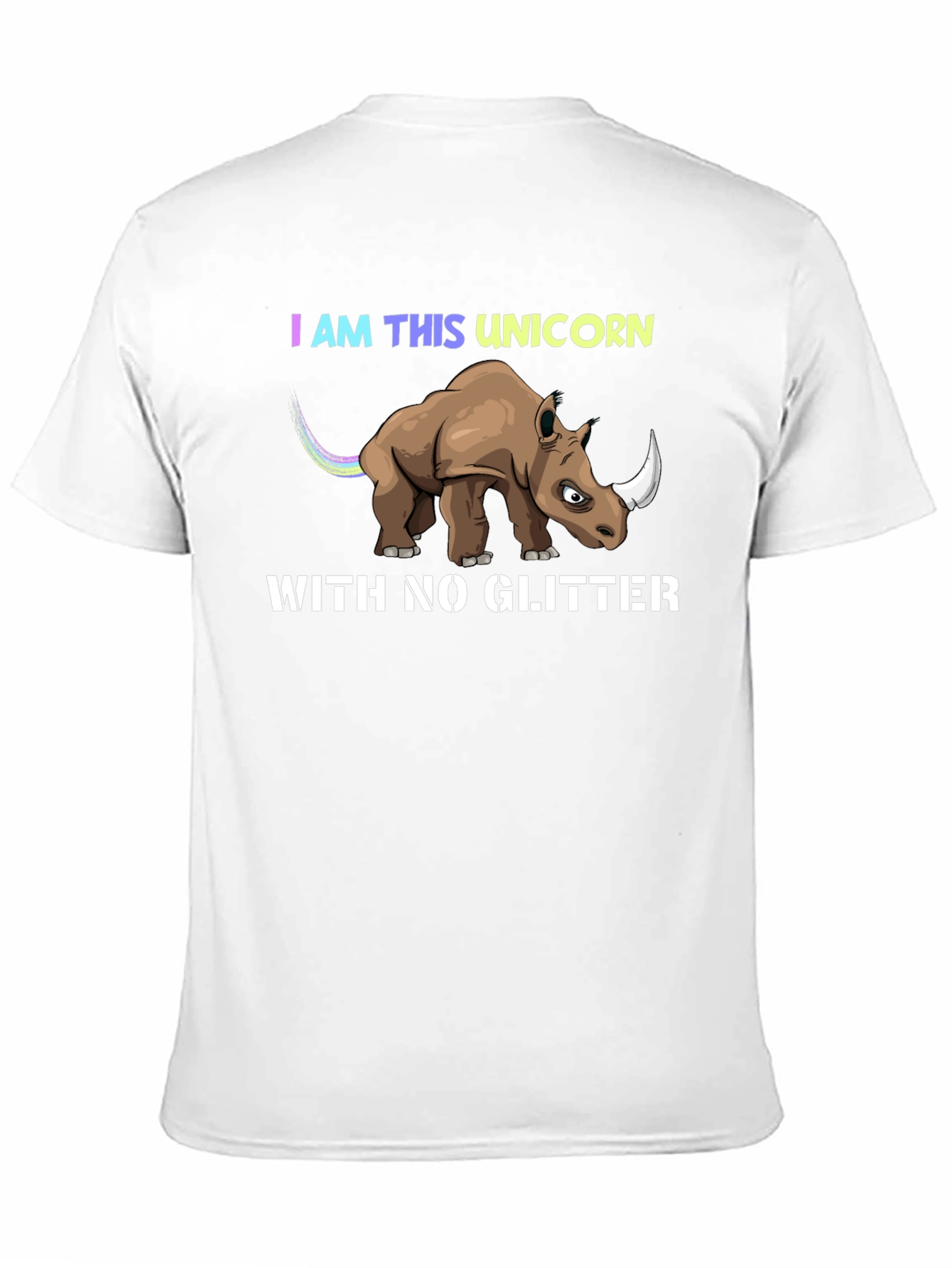 Black I Am This Unicorn T-Shirt Funny Rhino Tee view 11