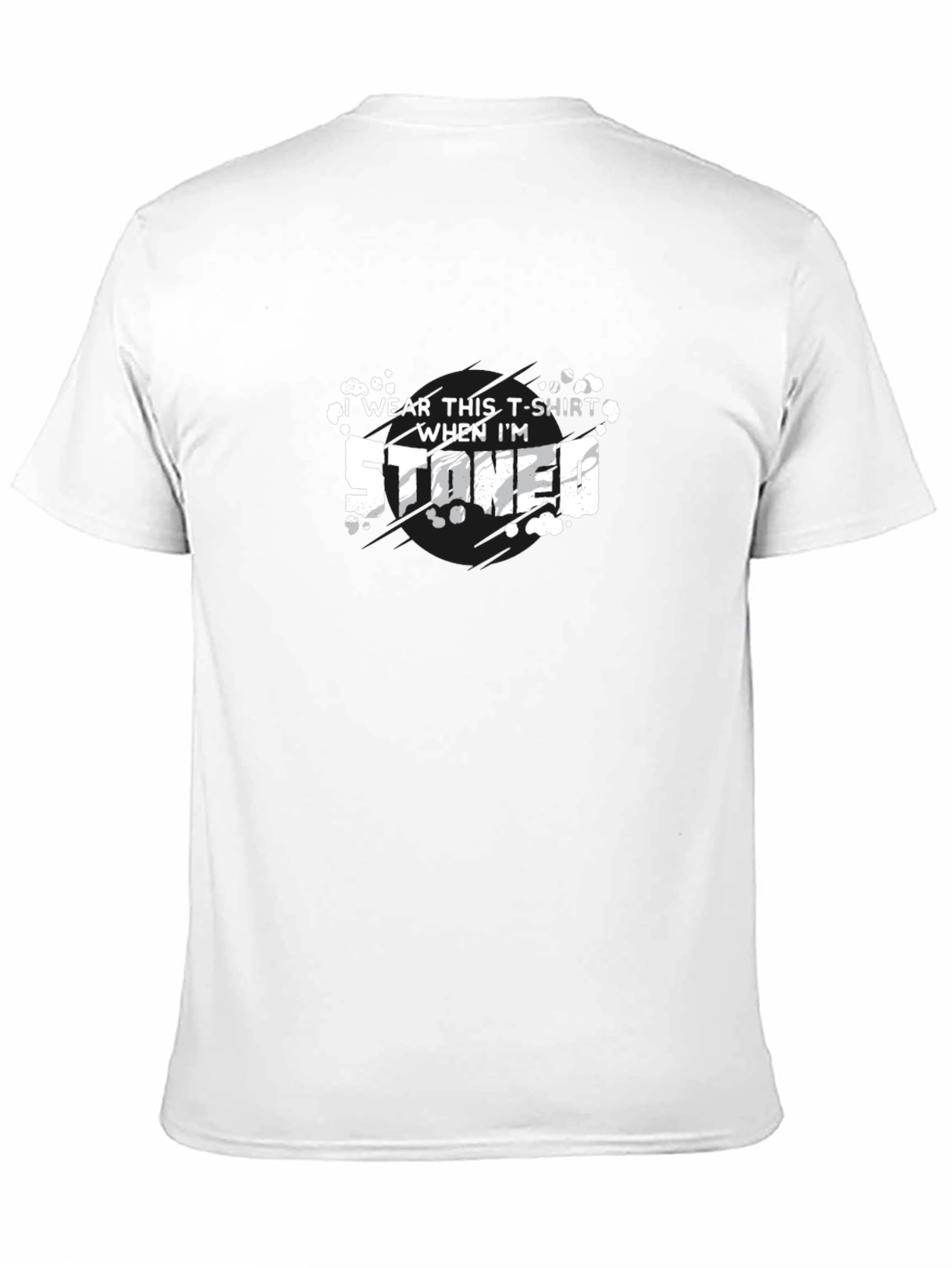 Black I Wear This T-Shirt When I'm Stoned Funny Graphic Tee view 11